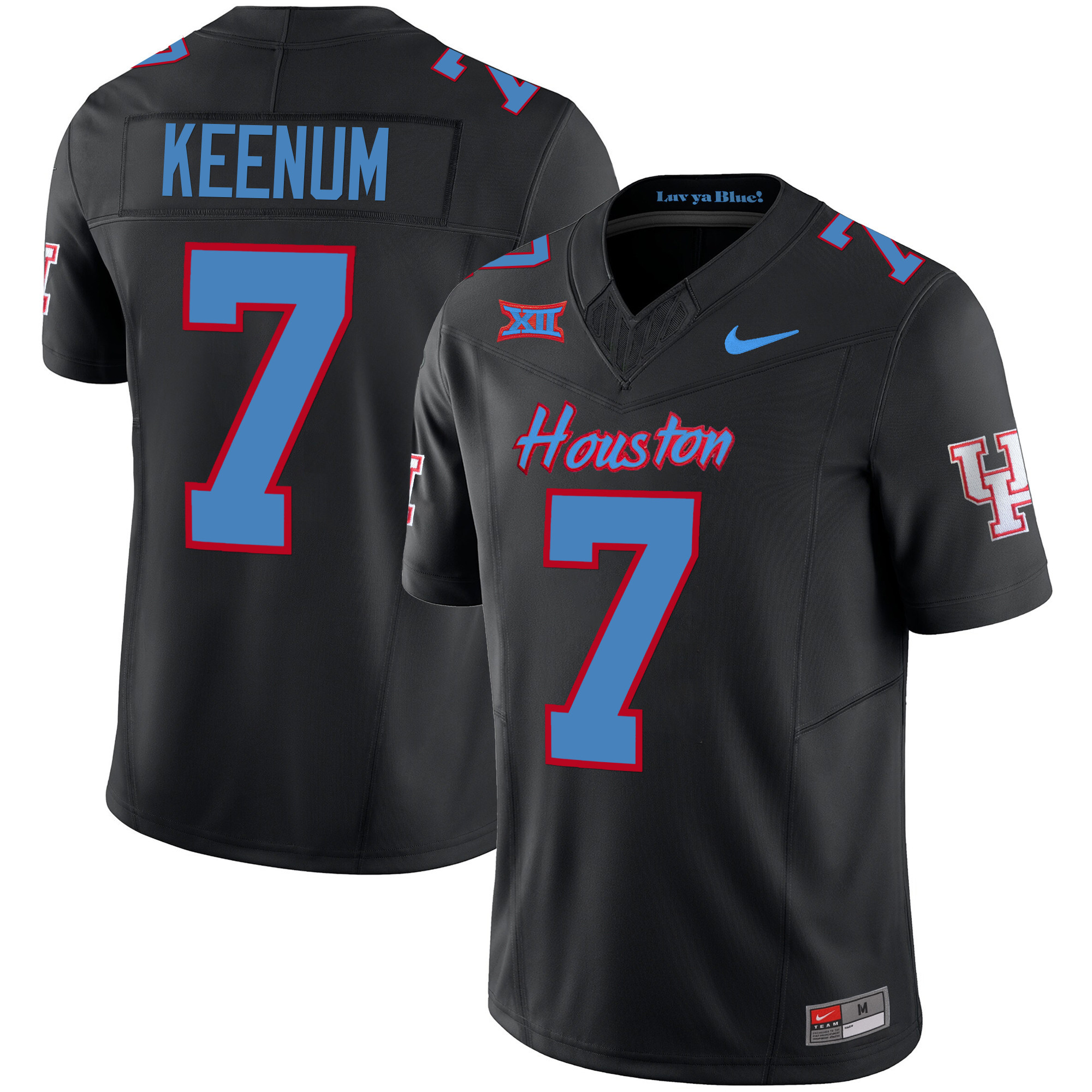 Case Keenum Men's Houston Cougars 2023 Oilers Inspired Vapor Black Jersey V3 - All Stitched