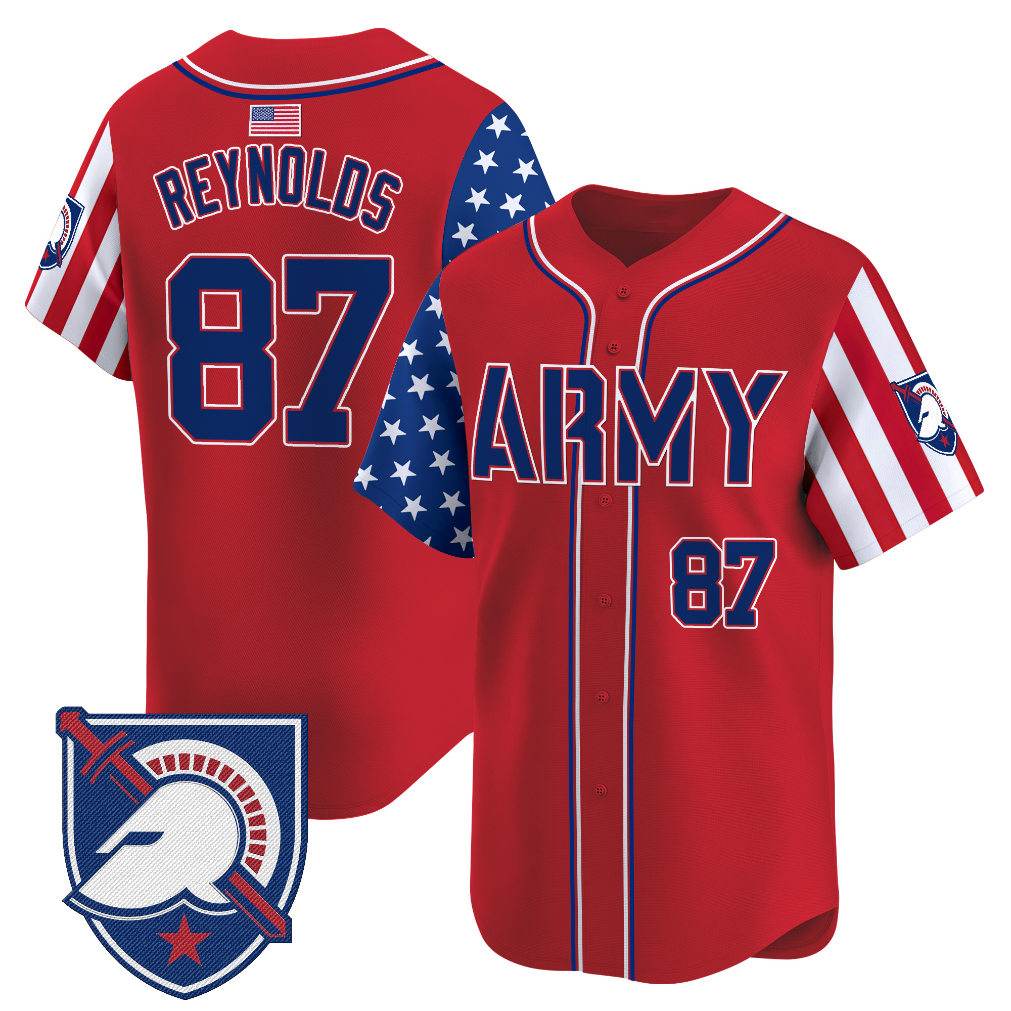 Casey Reynolds Men's Army Black Knights 2025 Independence Day Vapor Premier Limited Red Jersey - All Stitched
