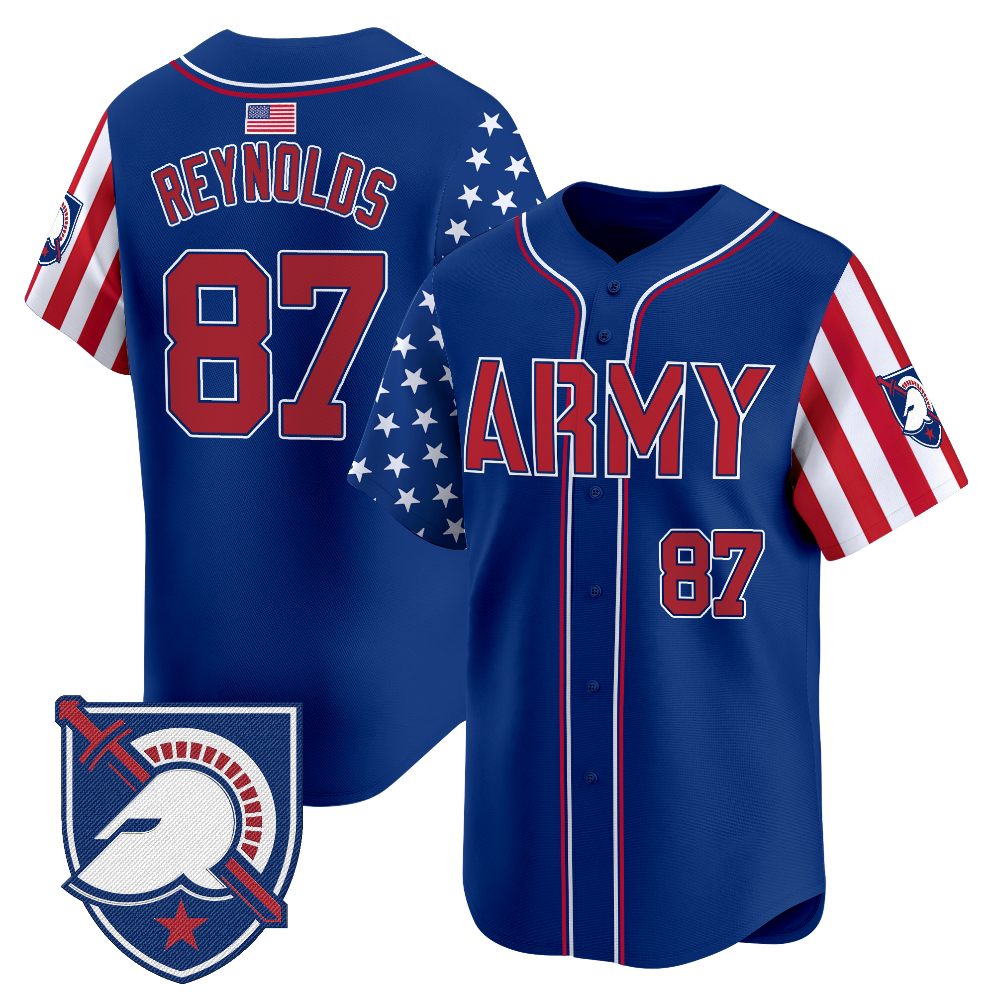 Casey Reynolds Men's Army Black Knights 2025 Independence Day Vapor Premier Limited Royal Jersey - All Stitched