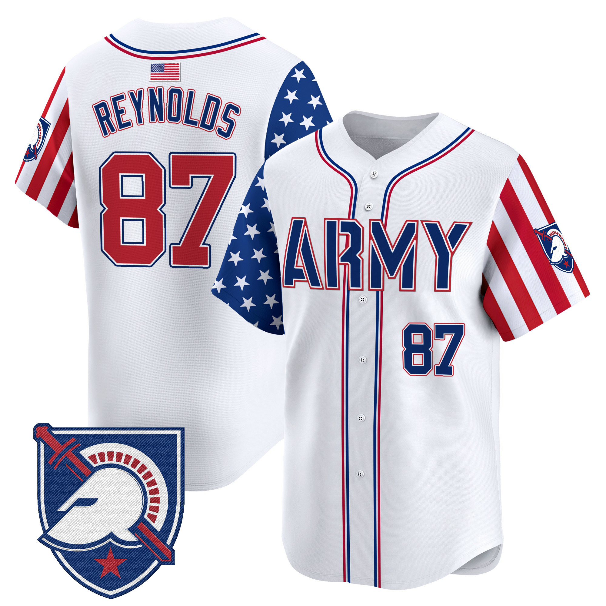 Casey Reynolds Men's Army Black Knights 2025 Independence Day Vapor Premier Limited White Jersey - All Stitched