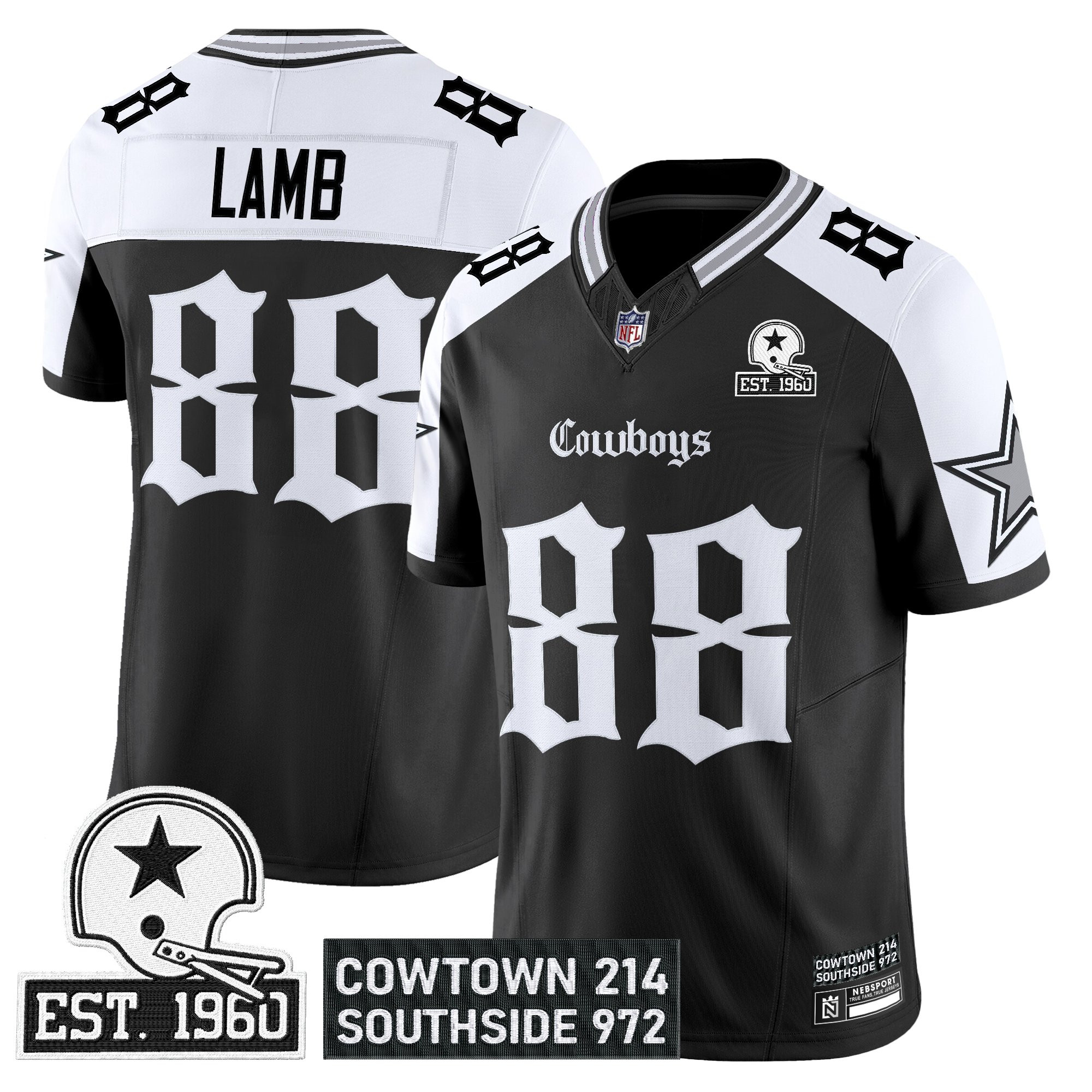 CeeDee Lamb Men's Dallas Cowboys Gothic Lone Star Edition Vapor Limited Alternate Jersey - All Stitched