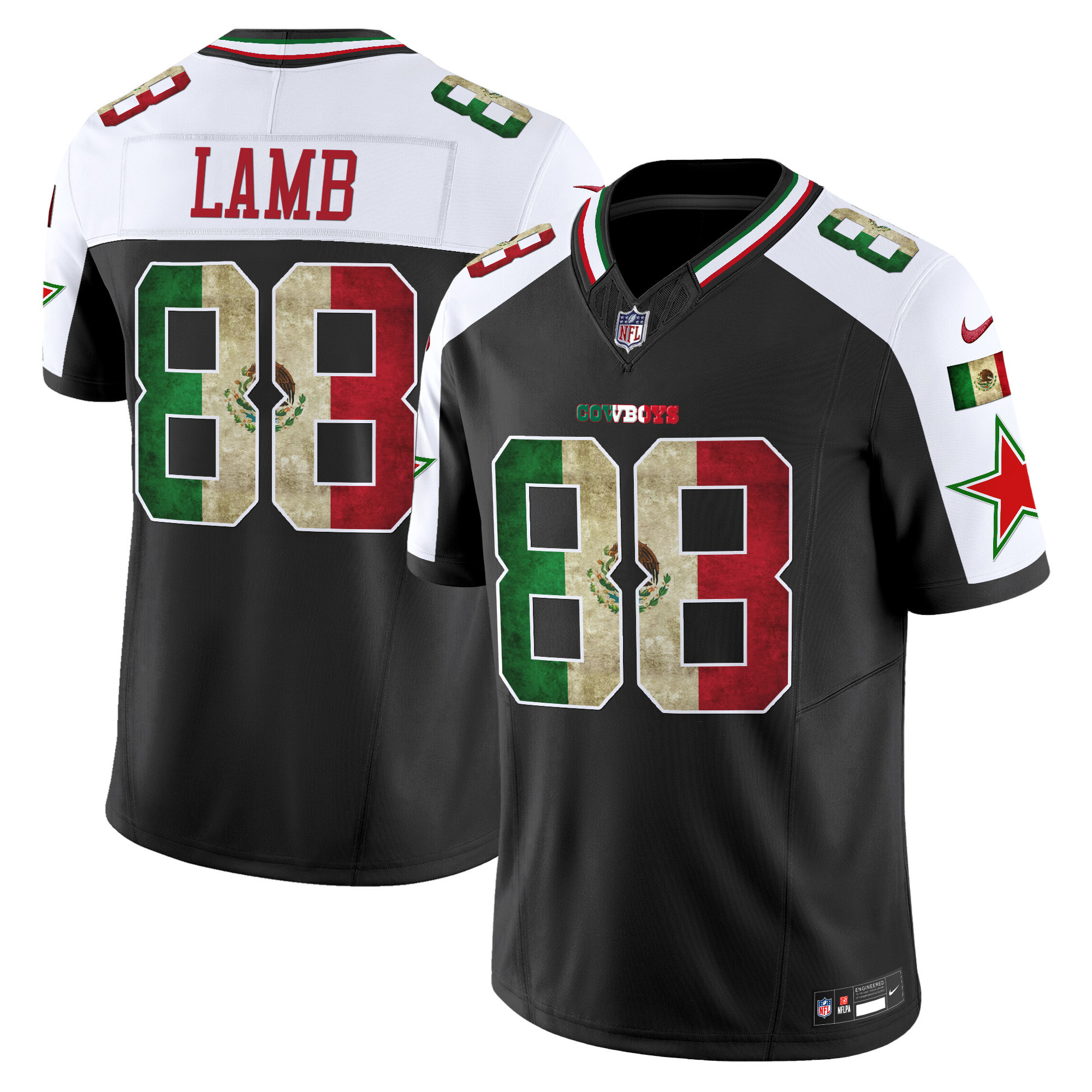 CeeDee Lamb Men's Dallas Cowboys Mexico Vapor Limited Alternate Jersey V3 - All Stitched