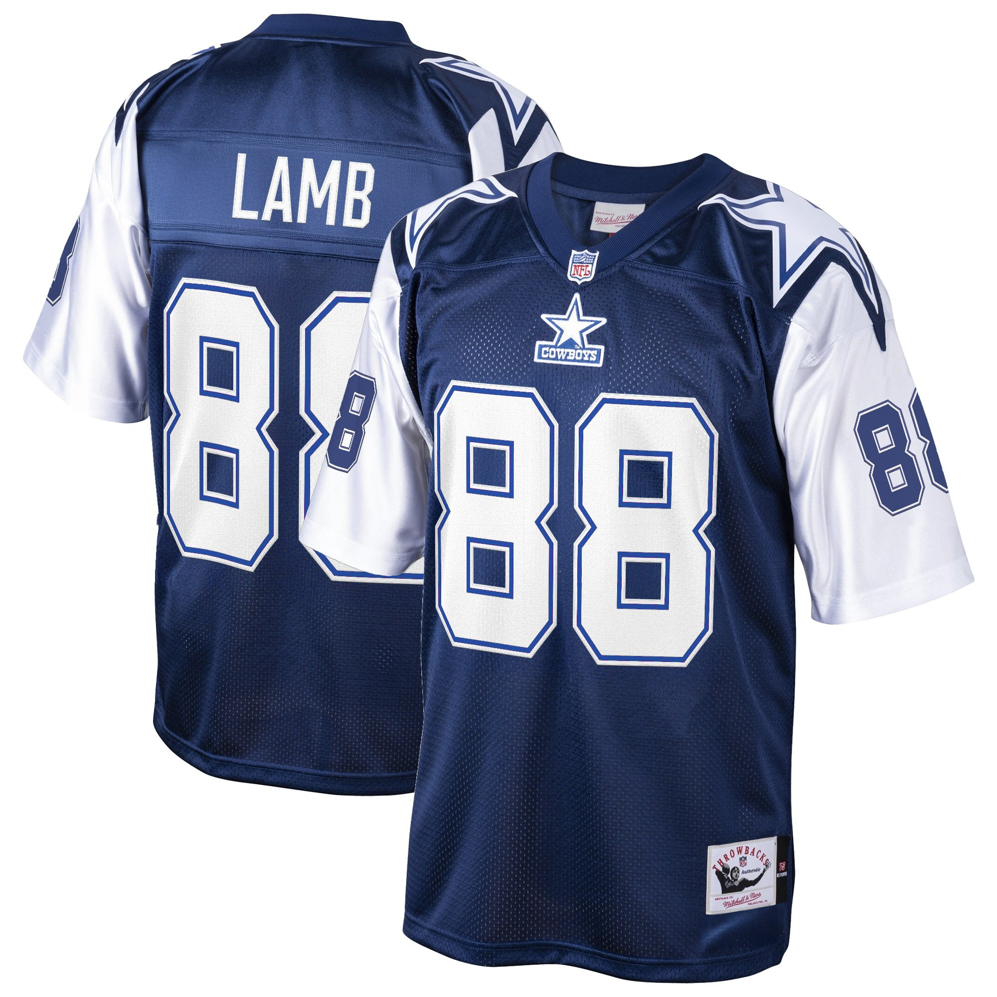 CeeDee Lamb Men's Dallas Cowboys Throwback Player Navy Jersey - All Stitched