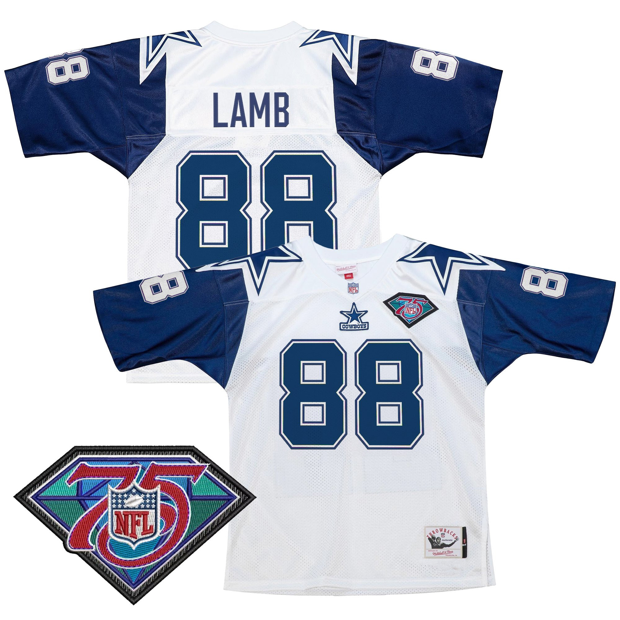 CeeDee Lamb Men's Dallas Cowboys Throwback Player White Jersey - All Stitched
