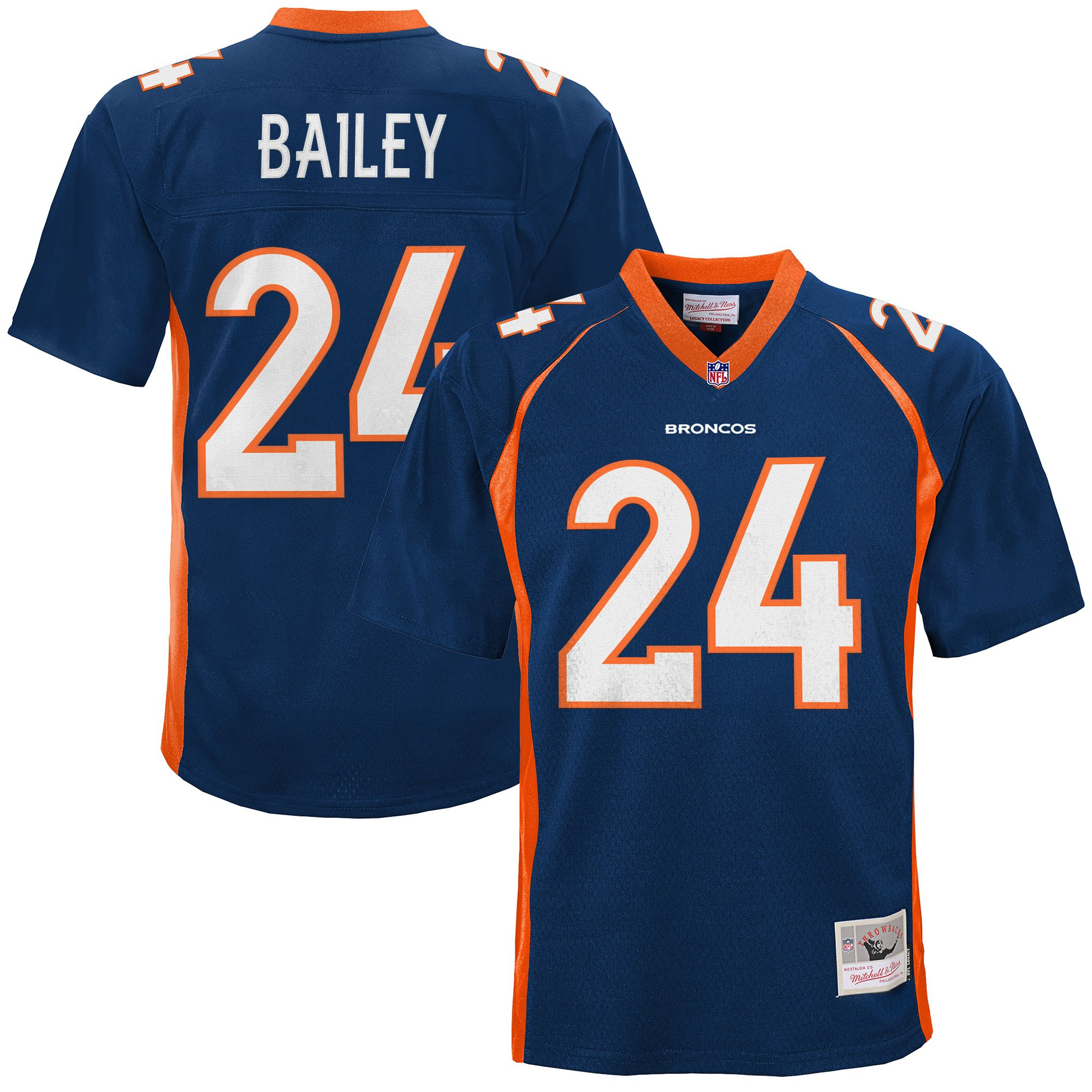 Champ Bailey Men's Denver Broncos Throwback Player Navy Jersey - All Stitched