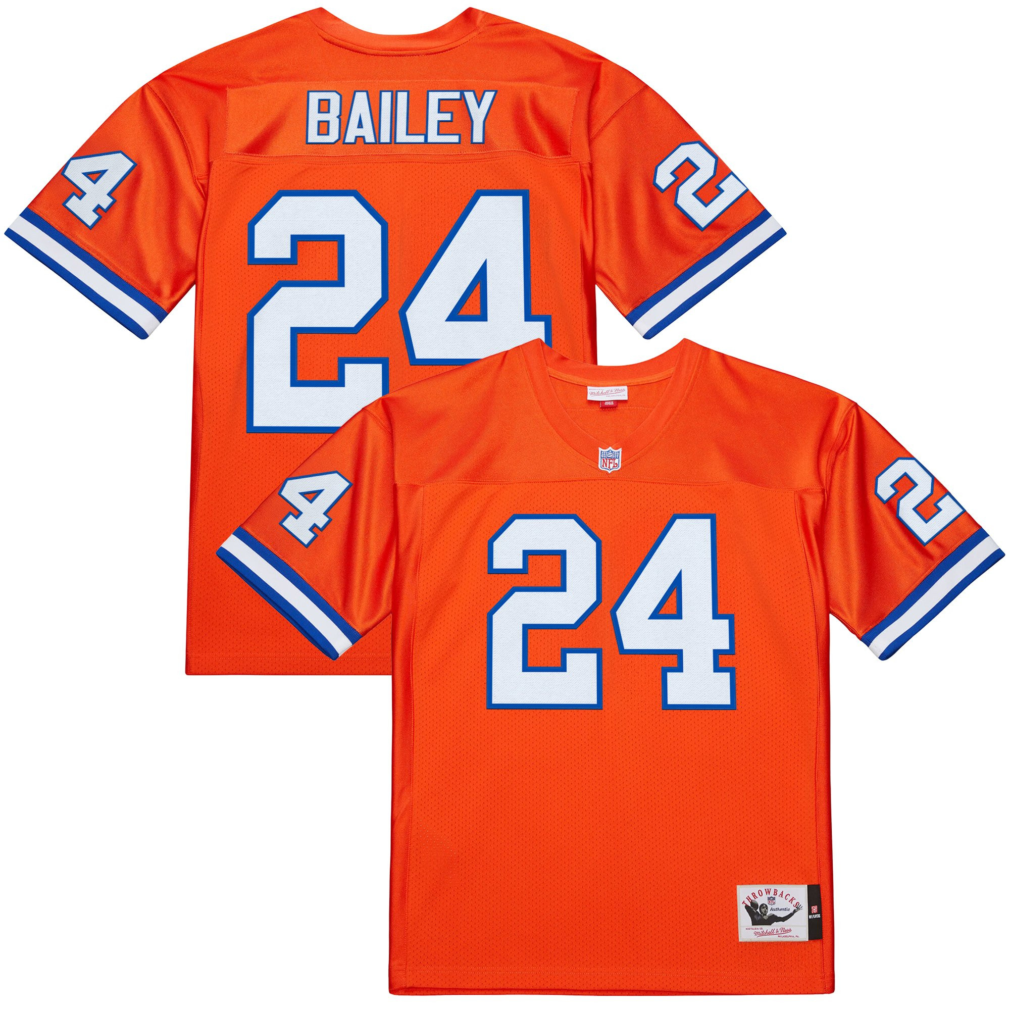 Champ Bailey Men's Denver Broncos Throwback Player Orange Jersey - All Stitched
