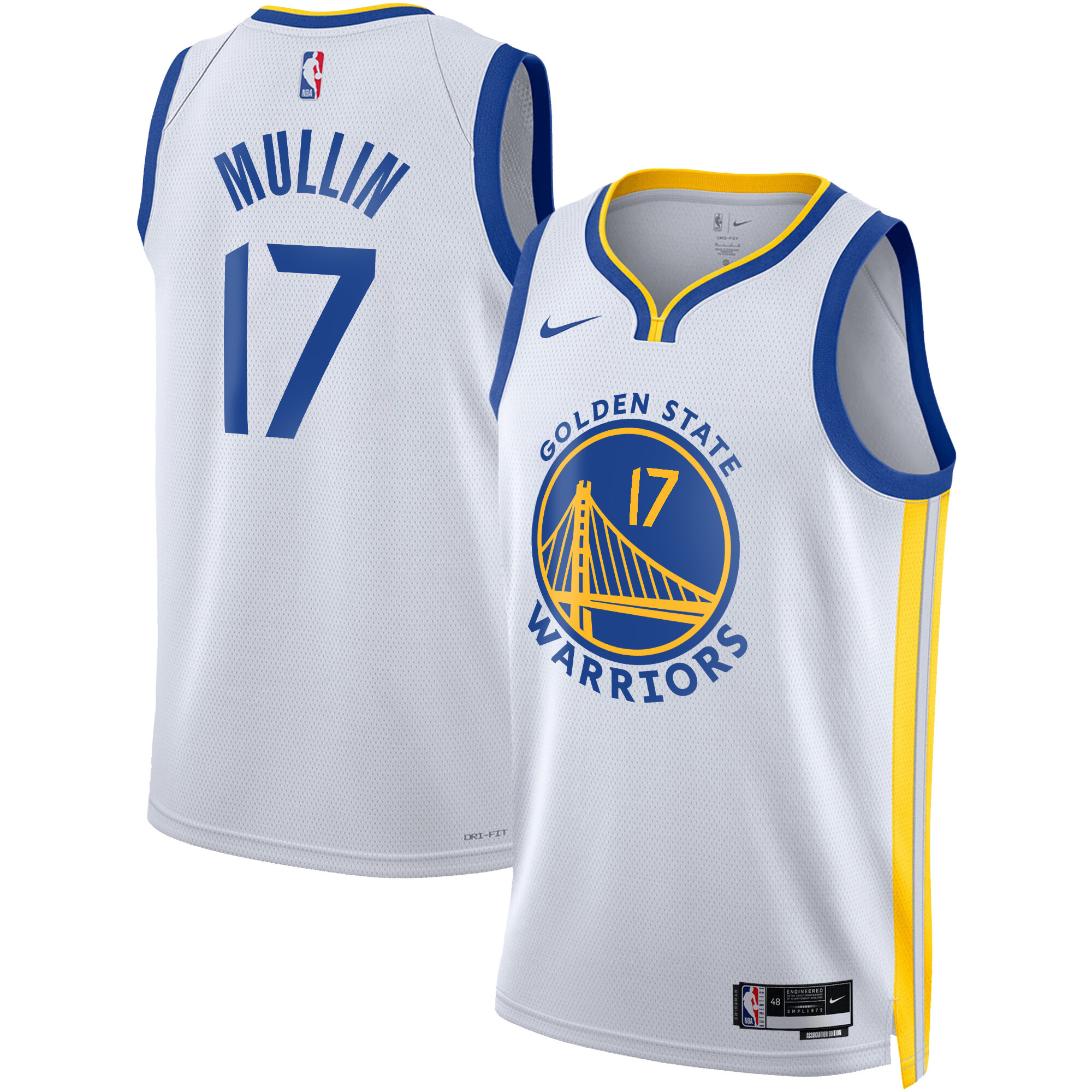Chris Mullin Men's Golden State Warriors 2025 Swingman Association Jersey - All Stitched