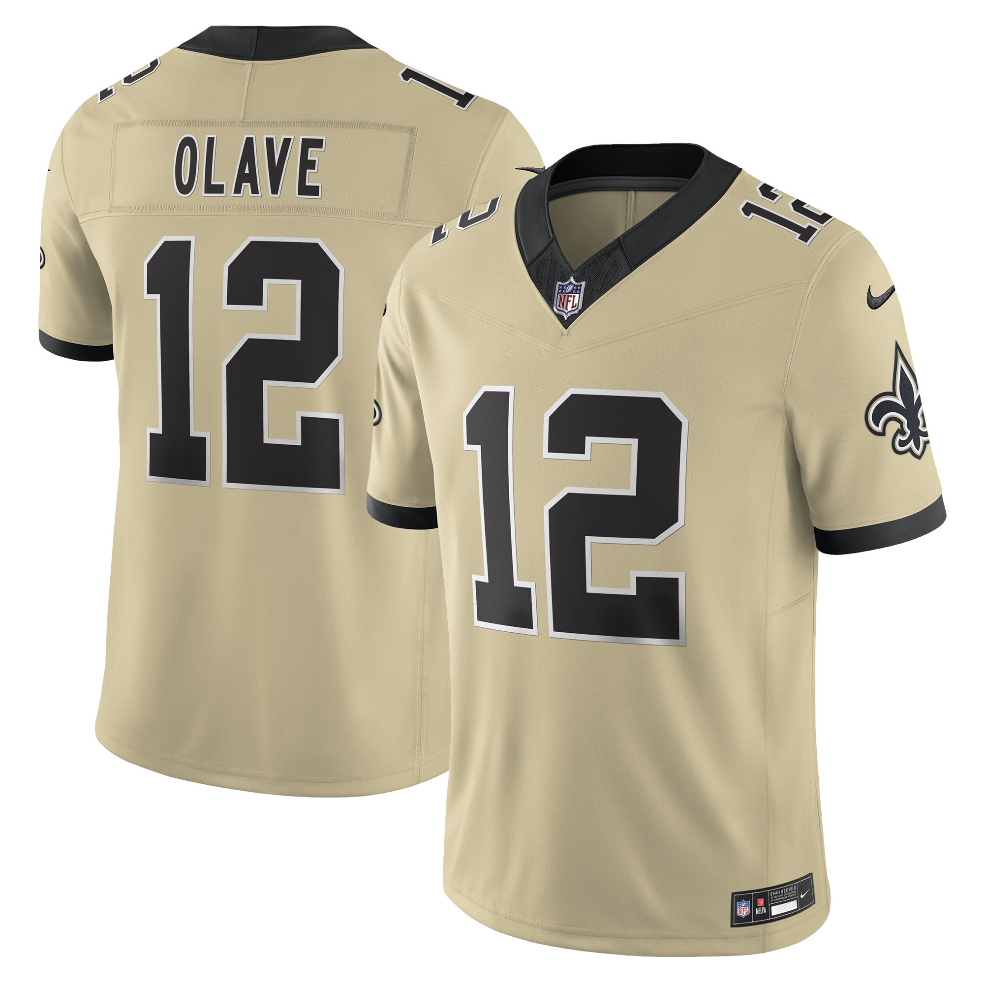 Chris Olave Men's New Orleans Saints Gameday Golds Edition Vapor Gold Jersey - All Stitched