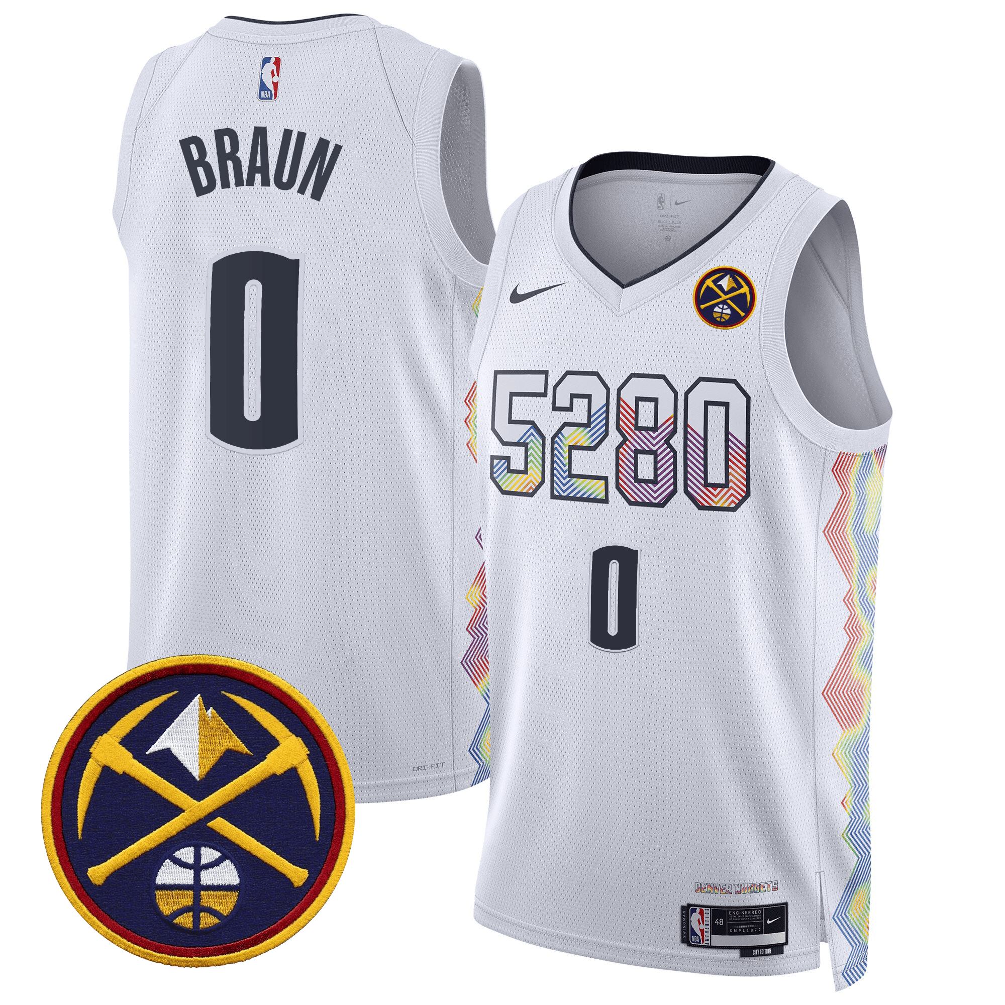 Christian Braun Men's Denver Nuggets Swingman 24/25 City Jersey - All Stitched