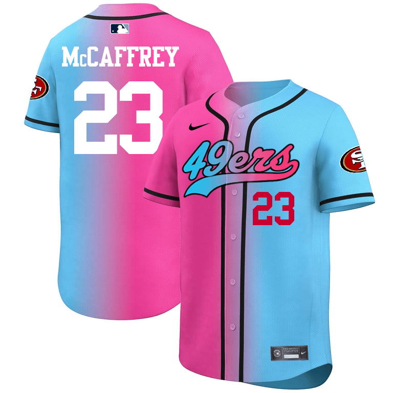 Christian McCaffrey San Francisco 49ers 2025 Gradient Pink-Blue Vapor Limited Men Jersey - All Stitched
