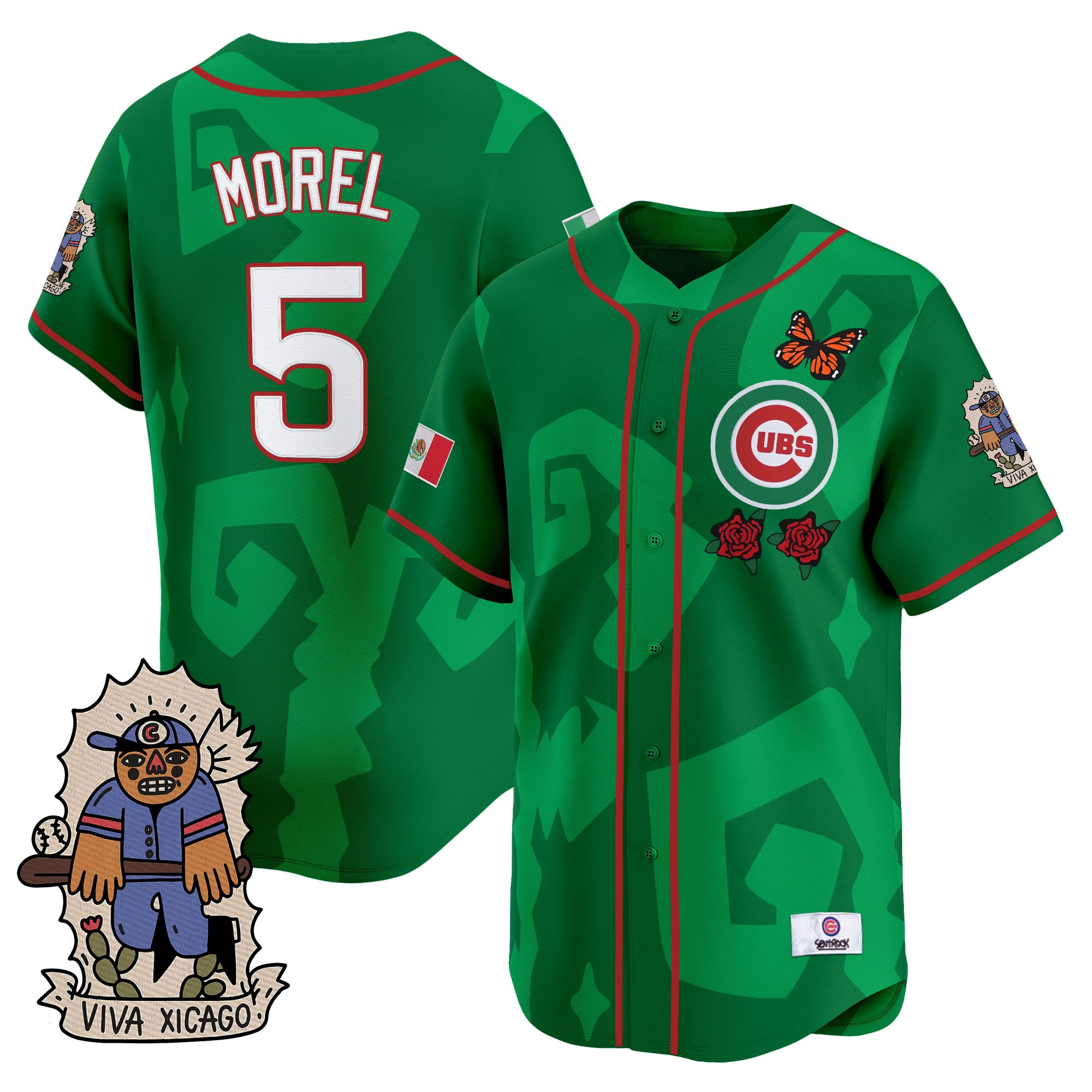 Christopher Morel Men's 2025 Chicago Cubs Mexican Heritage Vapor Premier Limited Green Jersey - Stitched