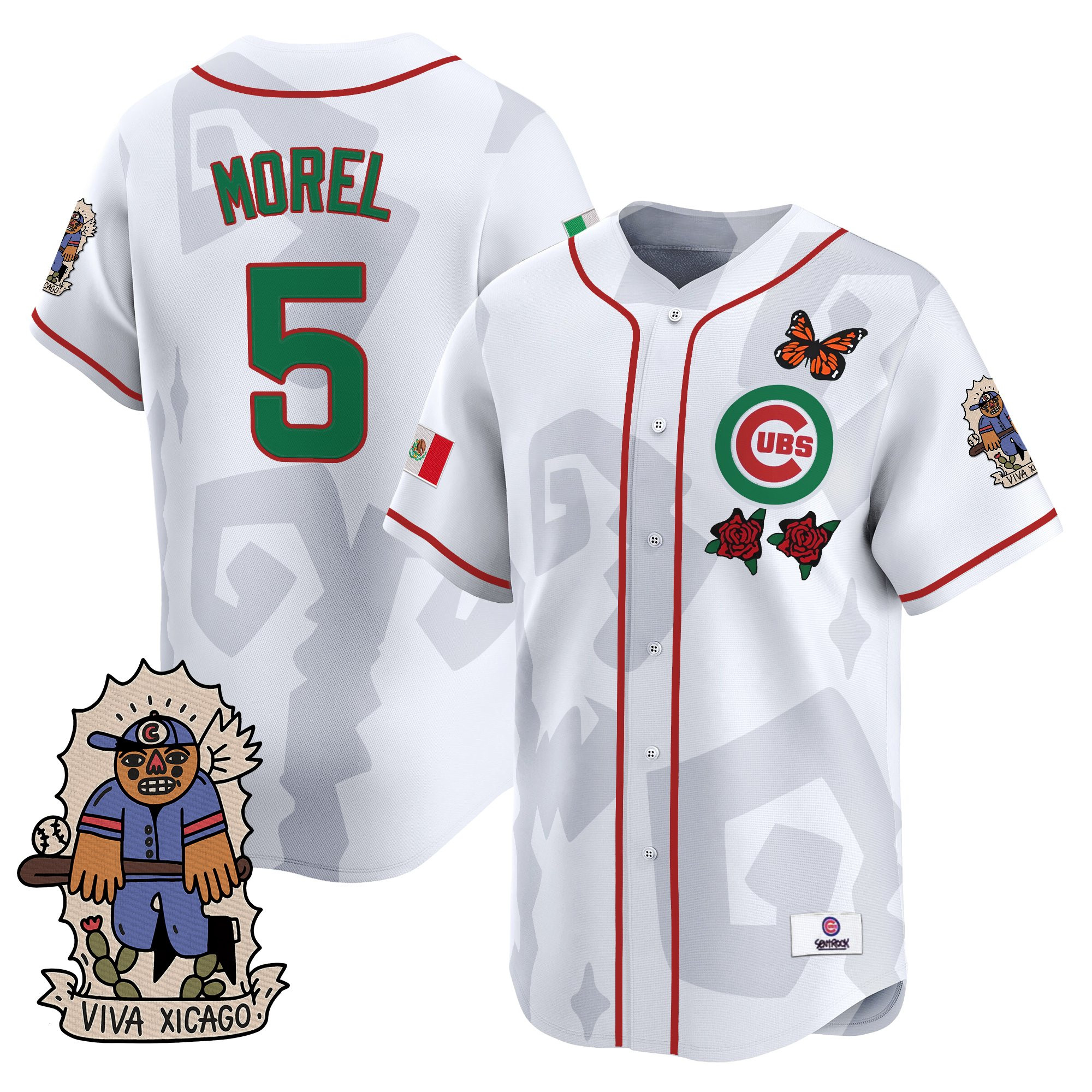 Christopher Morel Men's 2025 Chicago Cubs Mexican Heritage Vapor Premier Limited White Jersey - Stitched