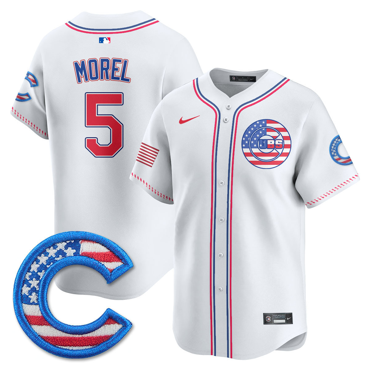 Christopher Morel Men's Chicago Cubs 2025 Fourth of July Vapor Premier Limited White Jersey - All Stitched