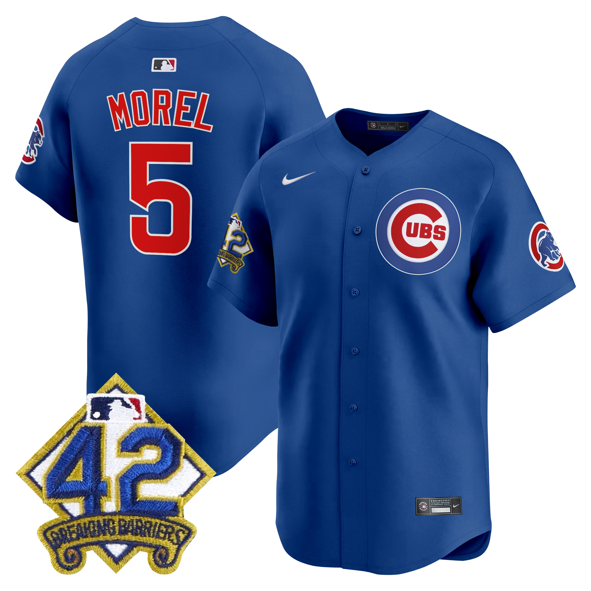 Christopher Morel Men's Chicago Cubs 2025 Jackie Robinson Patch Vapor Premier Limited Royal Jersey - All Stitched