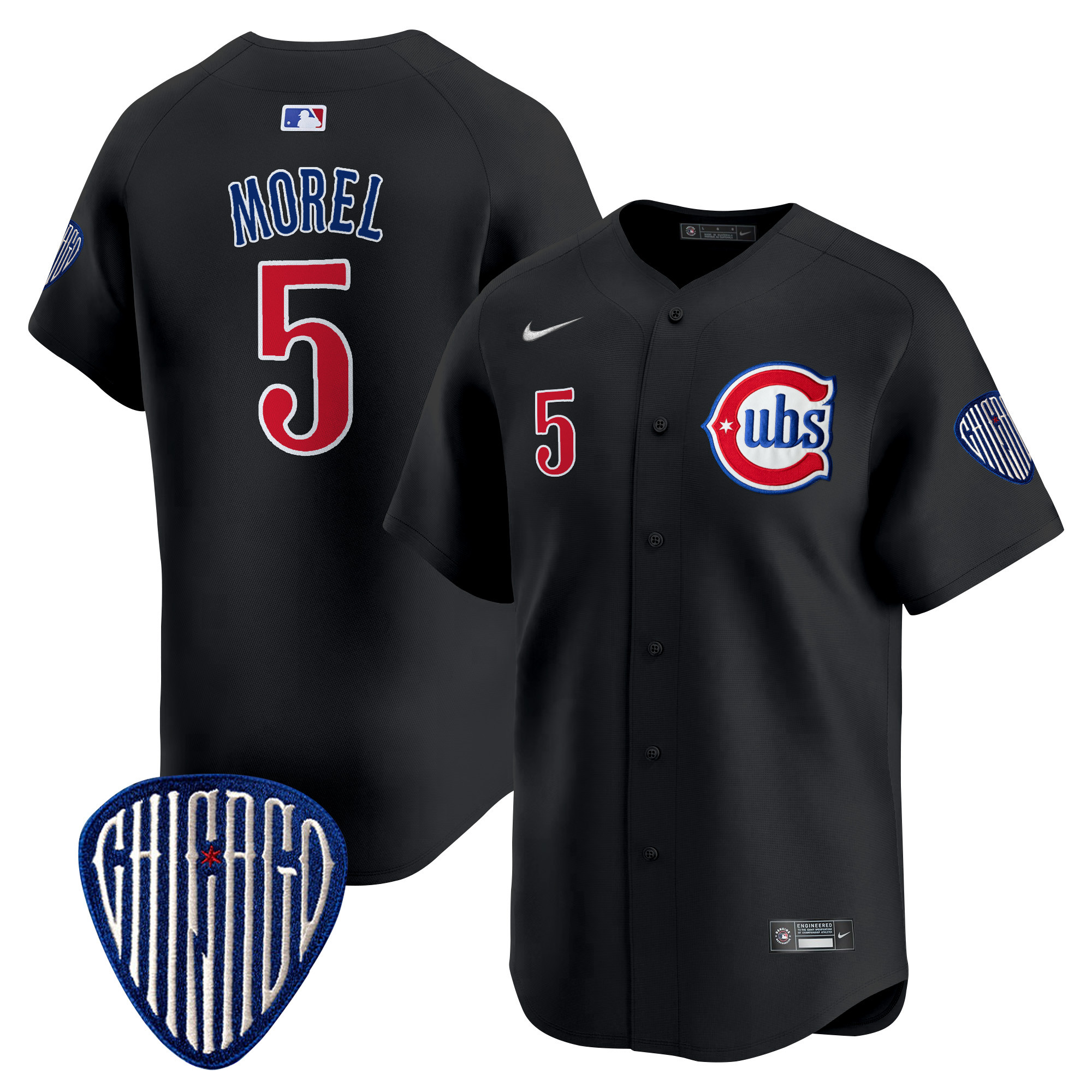 Christopher Morel Men's Chicago Cubs Blue Alternate Vapor Premier Limited Black Jersey - All Stitched
