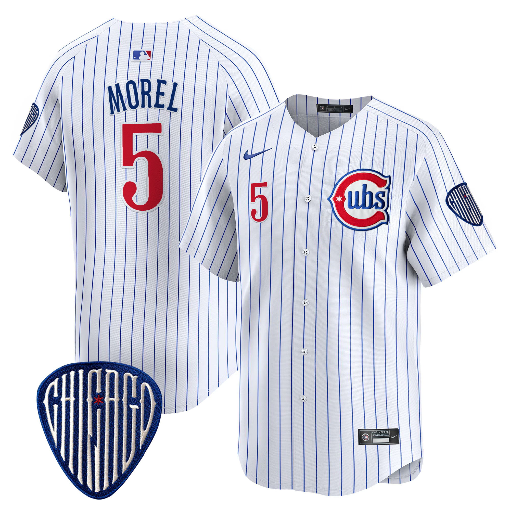 Christopher Morel Men's Chicago Cubs Blue Alternate Vapor Premier Limited Pinstripe Jersey - All Stitched