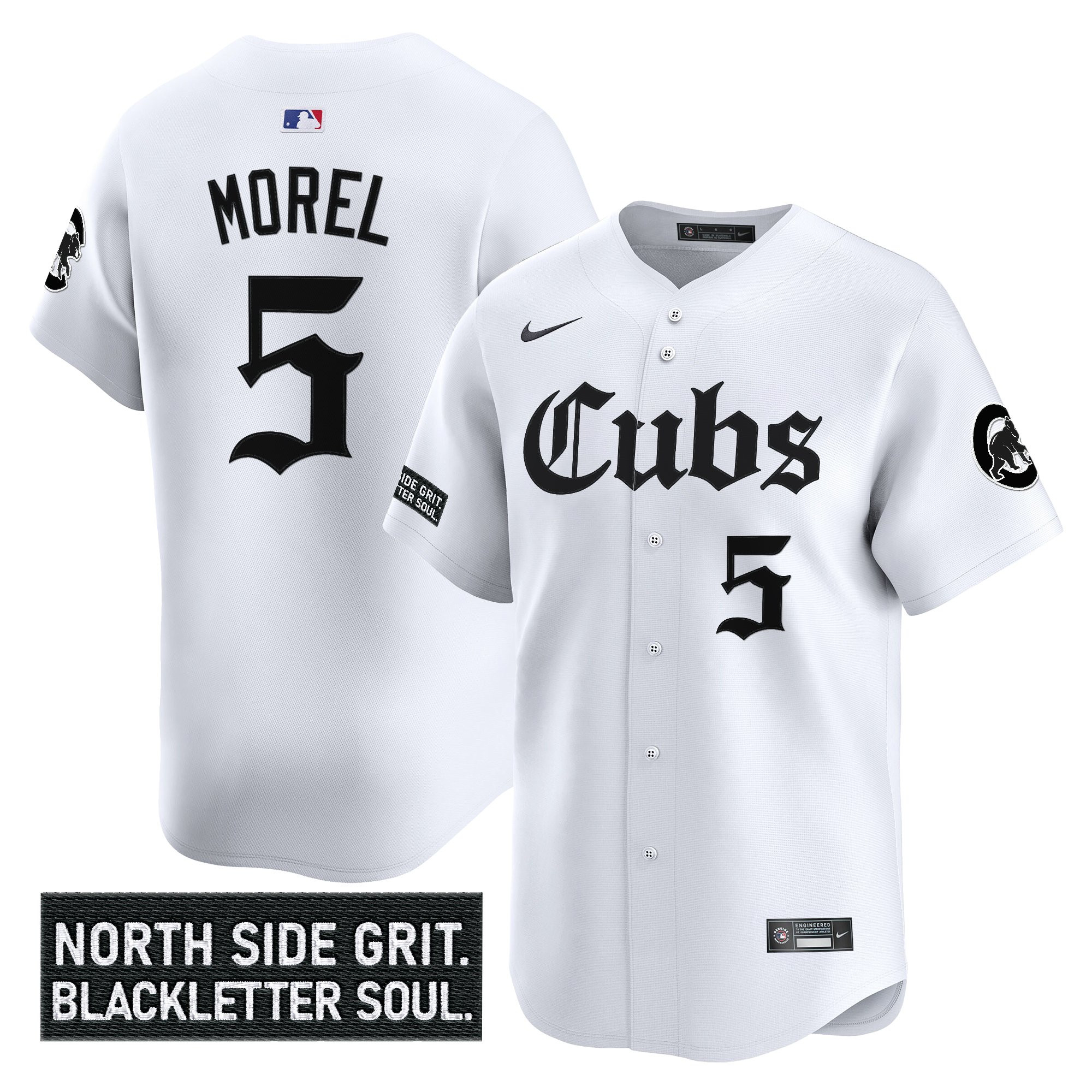 Christopher Morel Men's Chicago Cubs 'Gothic North Side Edition Vapor Premier Limited White Jersey - All Stitched