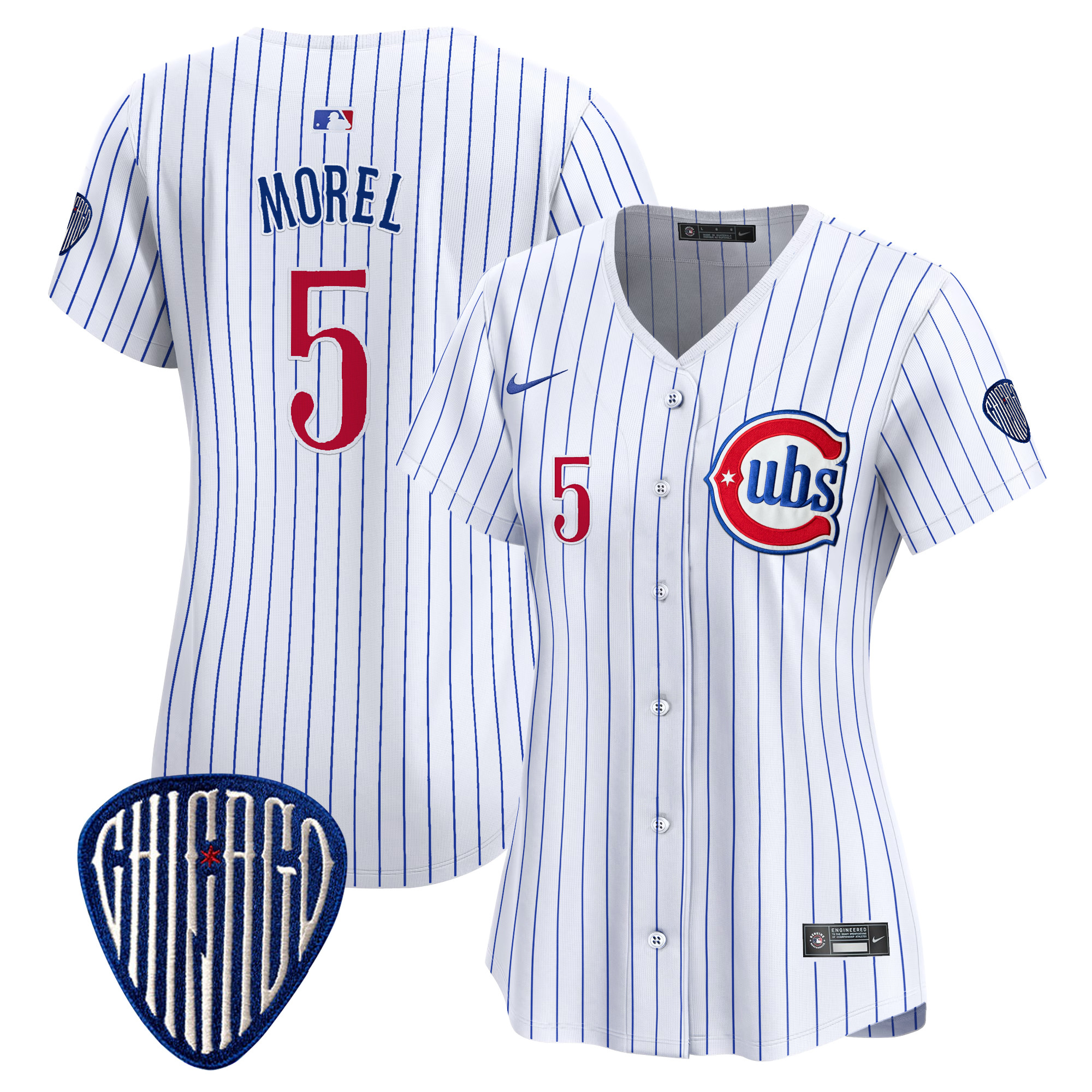Christopher Morel Women's Chicago Cubs Blue Alternate Vapor Premier Limited Pinstripe Jersey - All Stitched