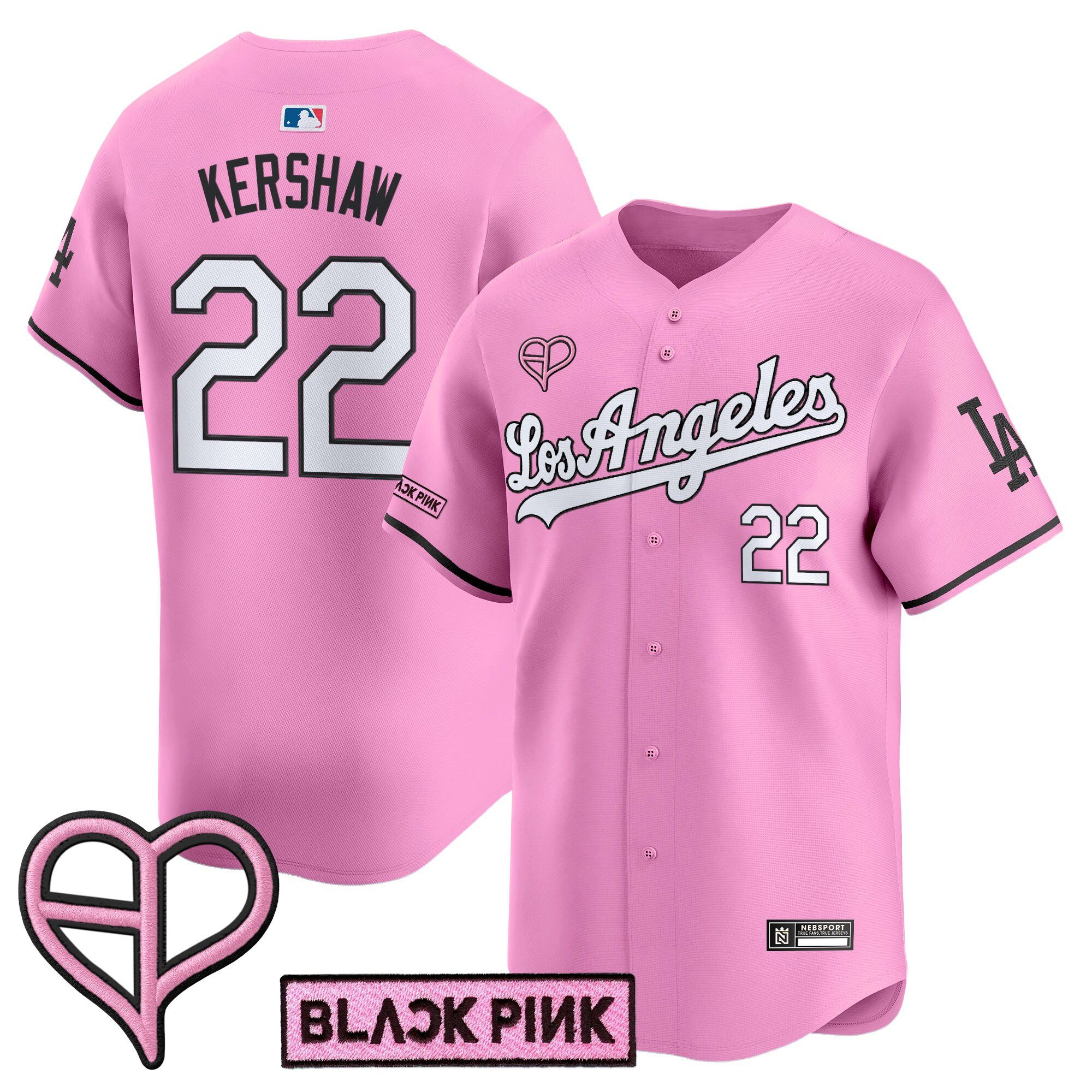 Clayton Kershaw Unisex Los Angeles Dodgers x BLACKPINK 2025 Vapor Premier Limited Pink Jersey - All Stitched