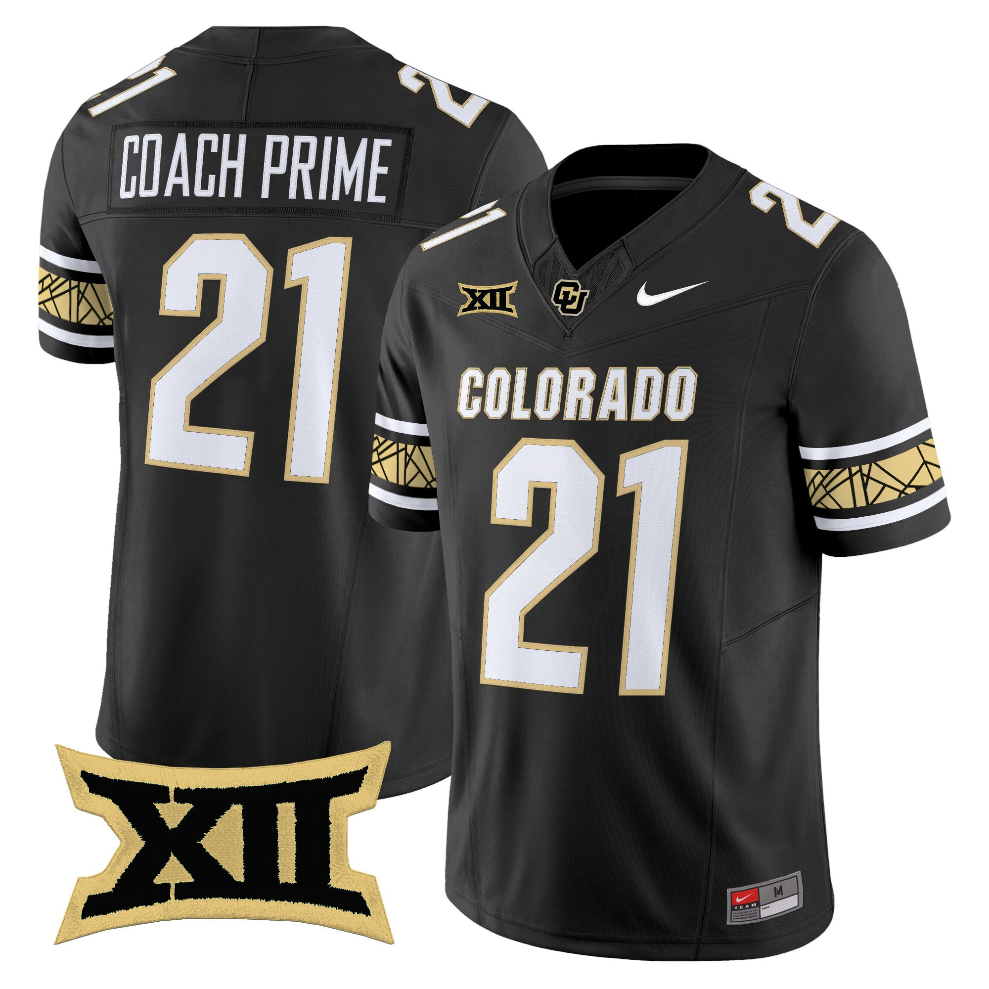 Coach Prime Men's Colorado Buffaloes 2025 Vapor Limited Black Jersey V2 - All Stitched