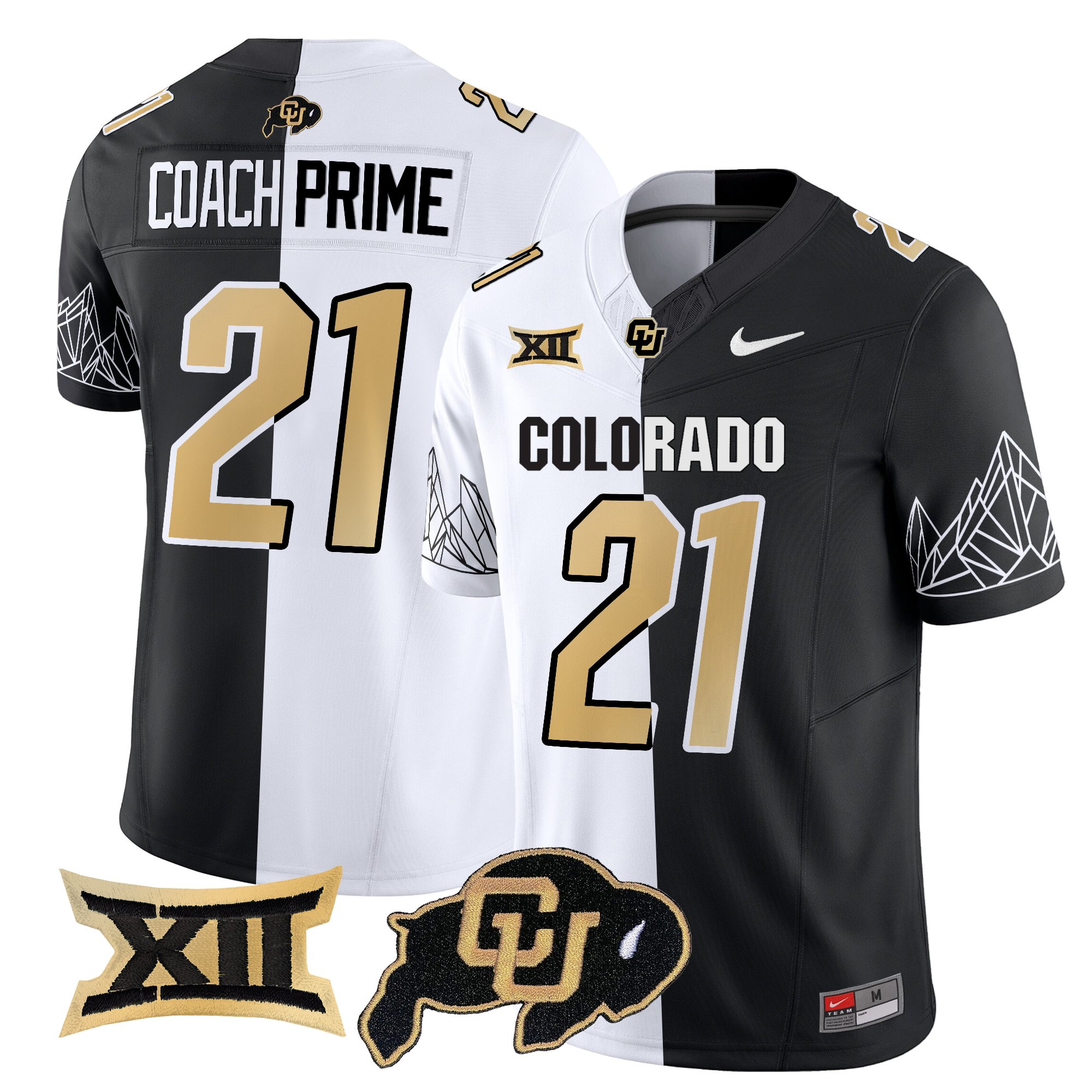 Coach Prime Men's Colorado Buffaloes 2025 Vapor Limited Stripeout Jersey V2 - All Stitched