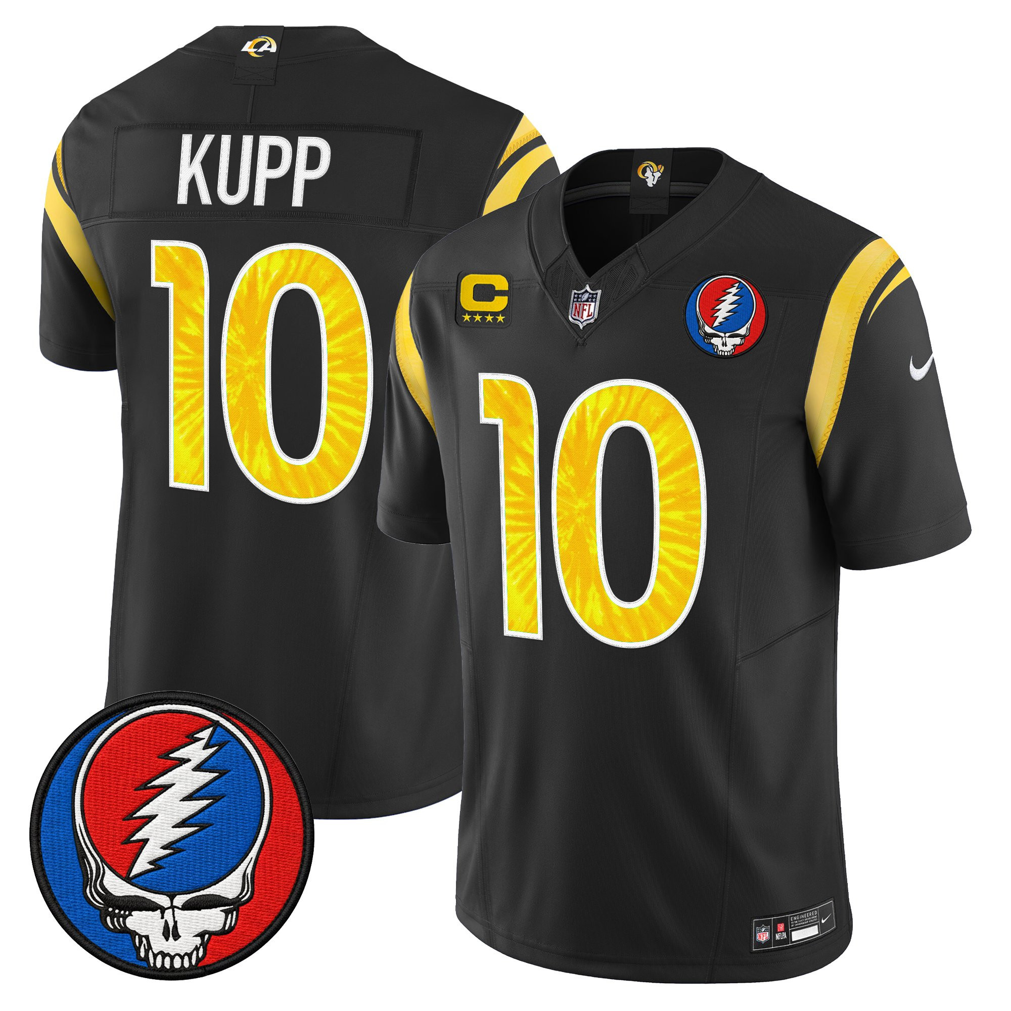Cooper Kupp Men's Los Angeles Rams x Grateful Dead Vapor Limited Black Jersey - All Stitched