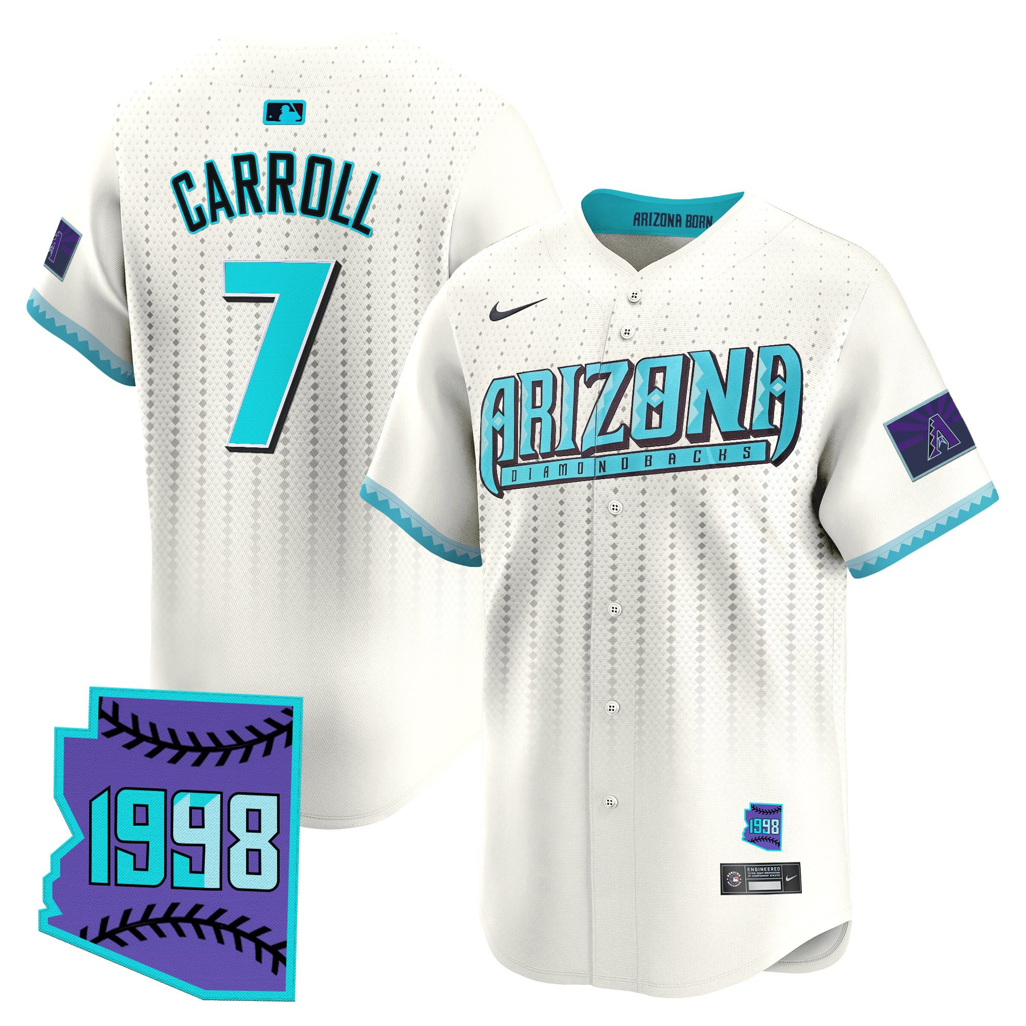 Corbin Carroll Men's Arizona Diamondbacks 2025 City Connect Vapor Premier Limited Cream Jersey - Stitched