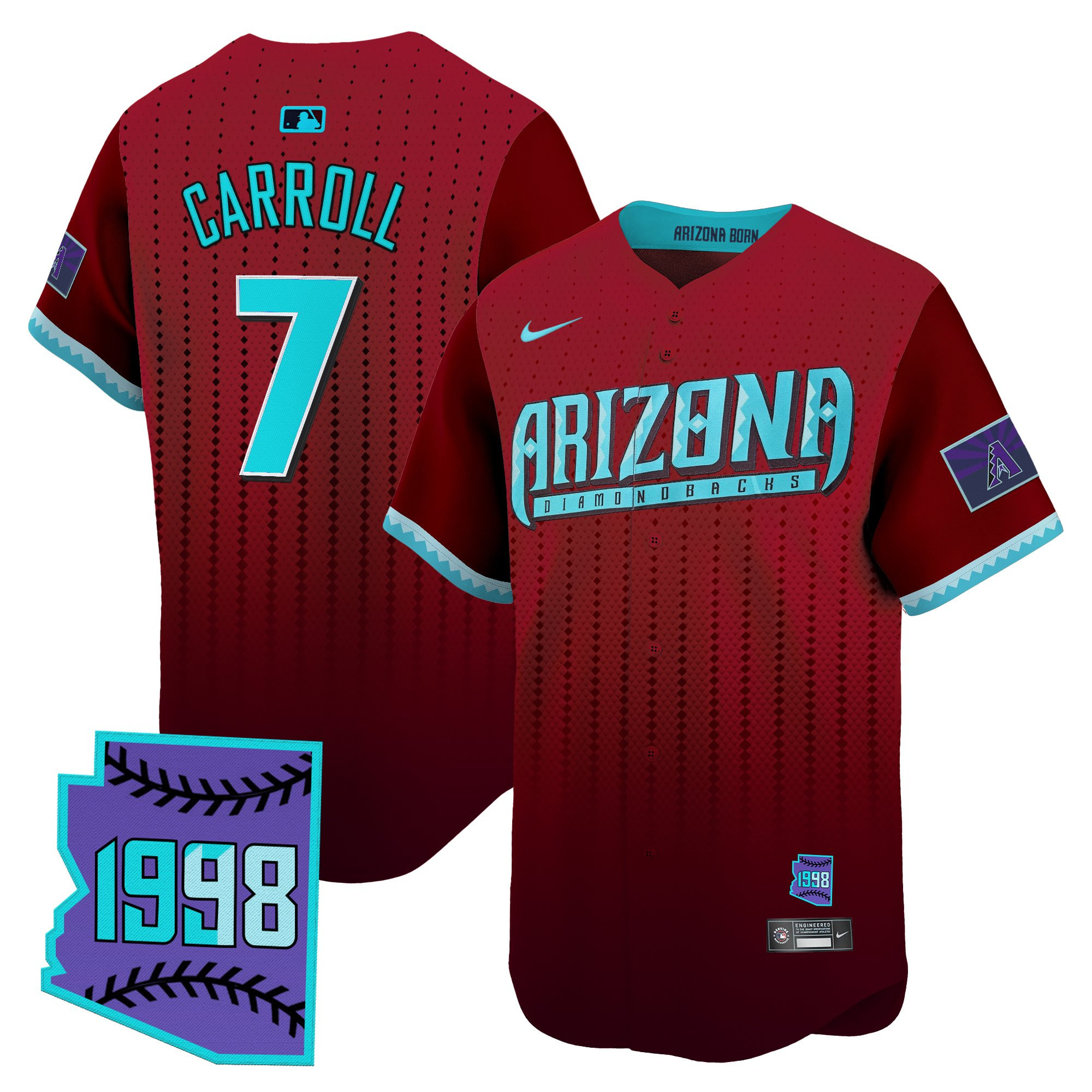 Corbin Carroll Men's Arizona Diamondbacks 2025 City Connect Vapor Premier Limited Red Jersey - Stitched