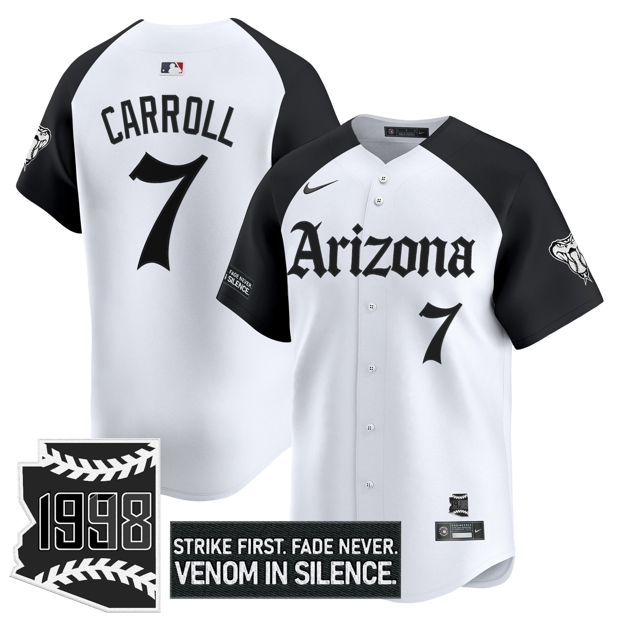 Corbin Carroll Men's Arizona Diamondbacks Gothic Desert Fang Edition Vapor Premier Limited Alternate Jersey - All Stitched