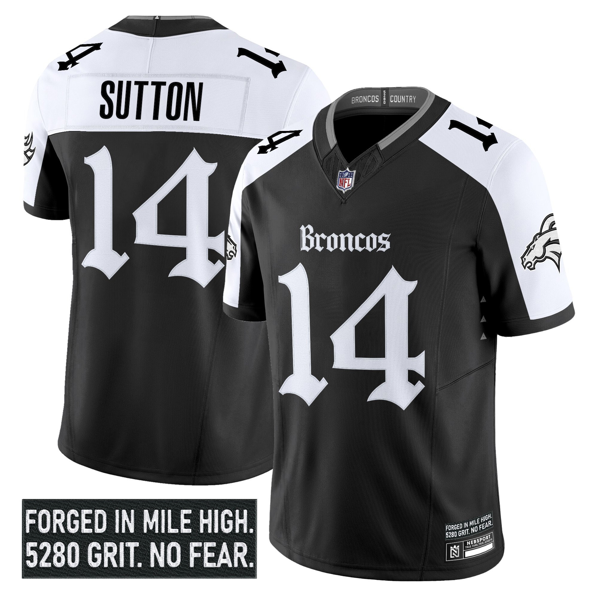 Courtland Sutton Men's Denver Broncos Gothic Mile High Shadows Edition Vapor Limited Alternate Jersey - All Stitched