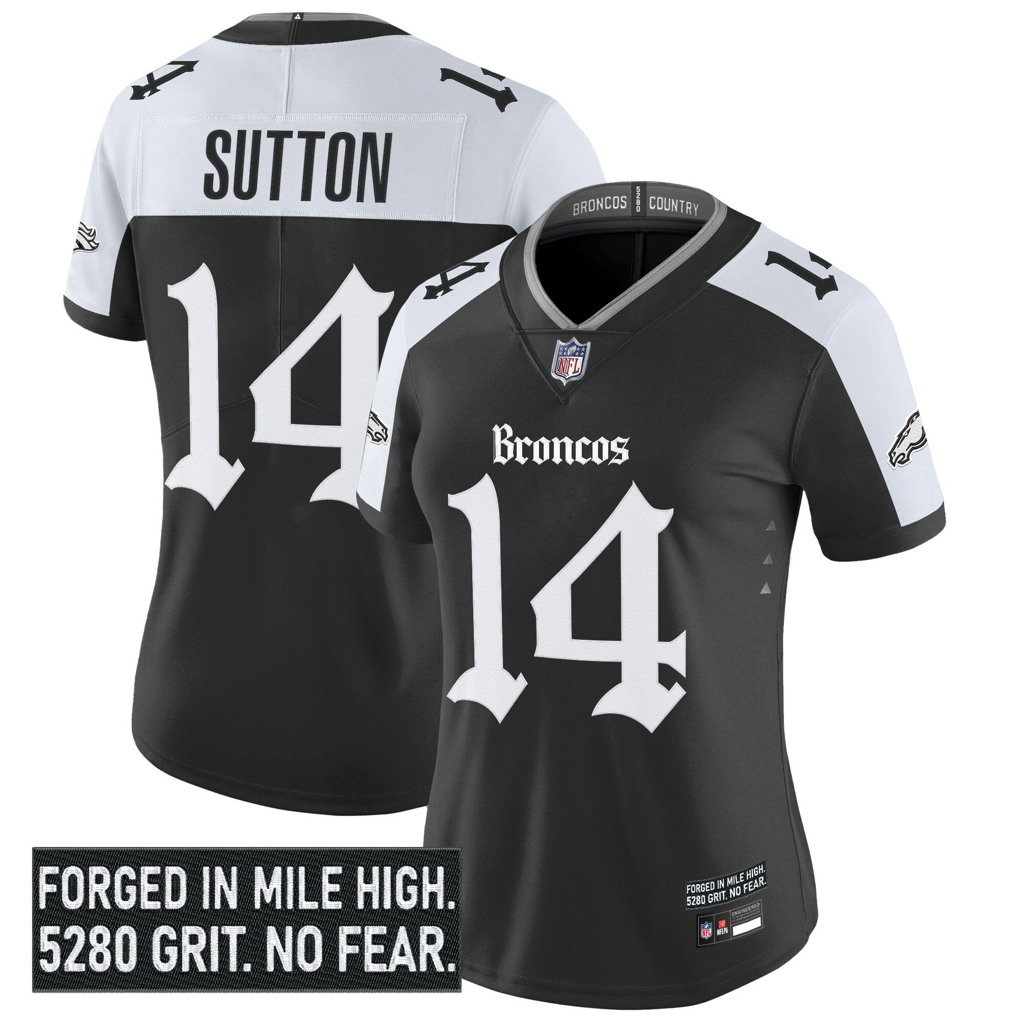 Courtland Sutton Women's Denver Broncos Gothic Mile High Shadows Edition Vapor Limited Alternate Jersey - All Stitched