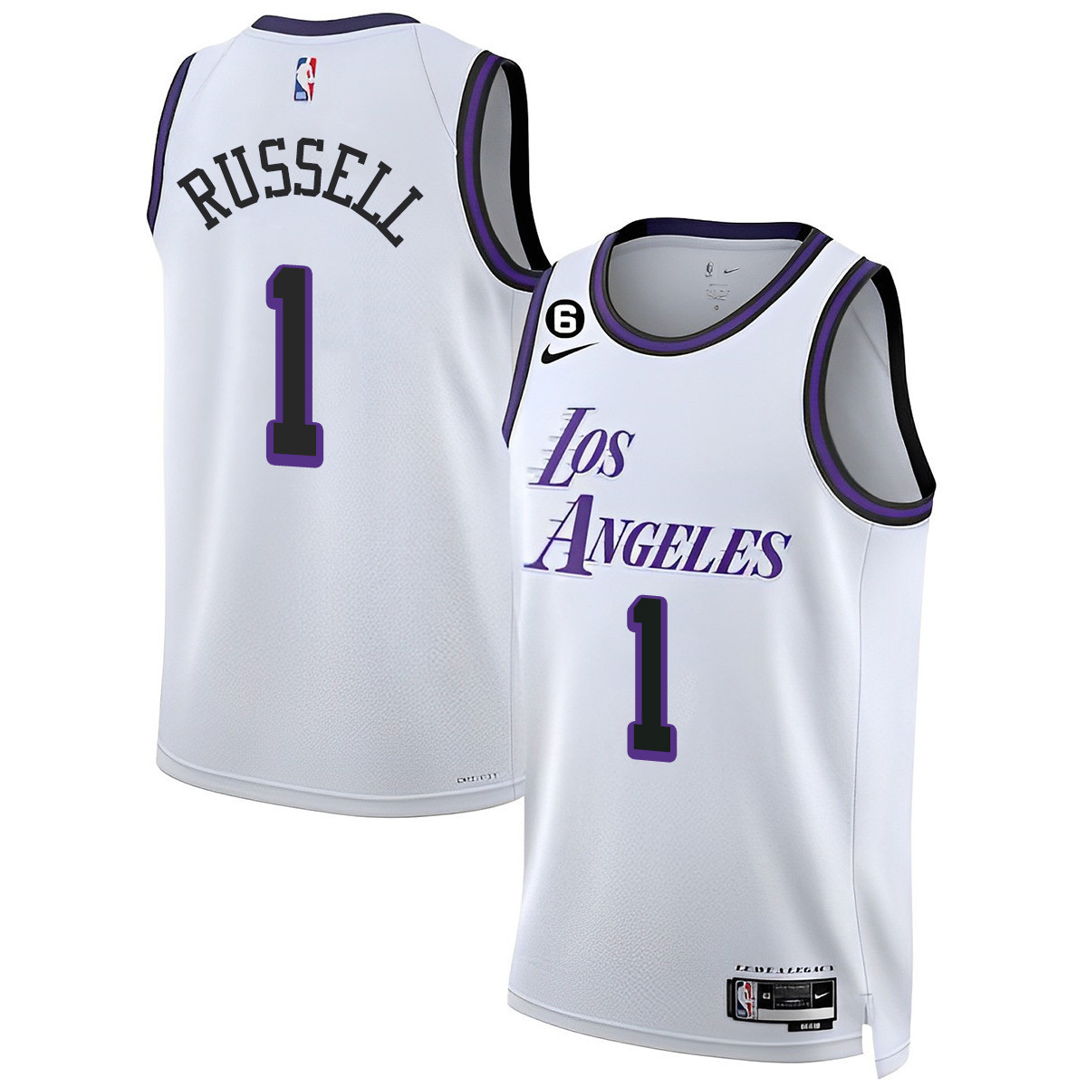 DAngelo Russell Men's Los Angeles Lakers 2023 City Jersey Collection - All Stitched