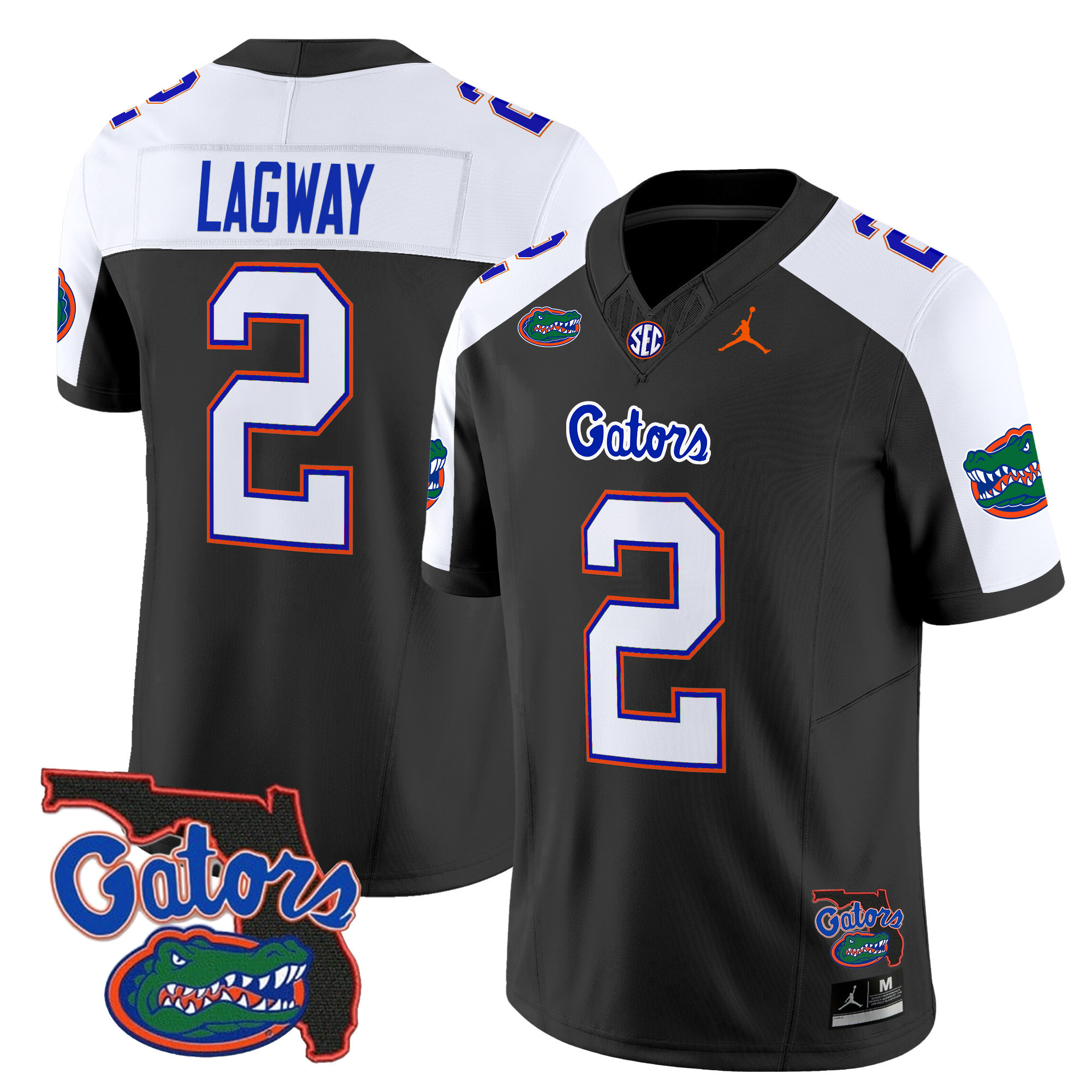 DJ Lagway Men's Florida Gators 2025 Florida Patch Vapor Limited Black Alternate Jersey - All Stitched