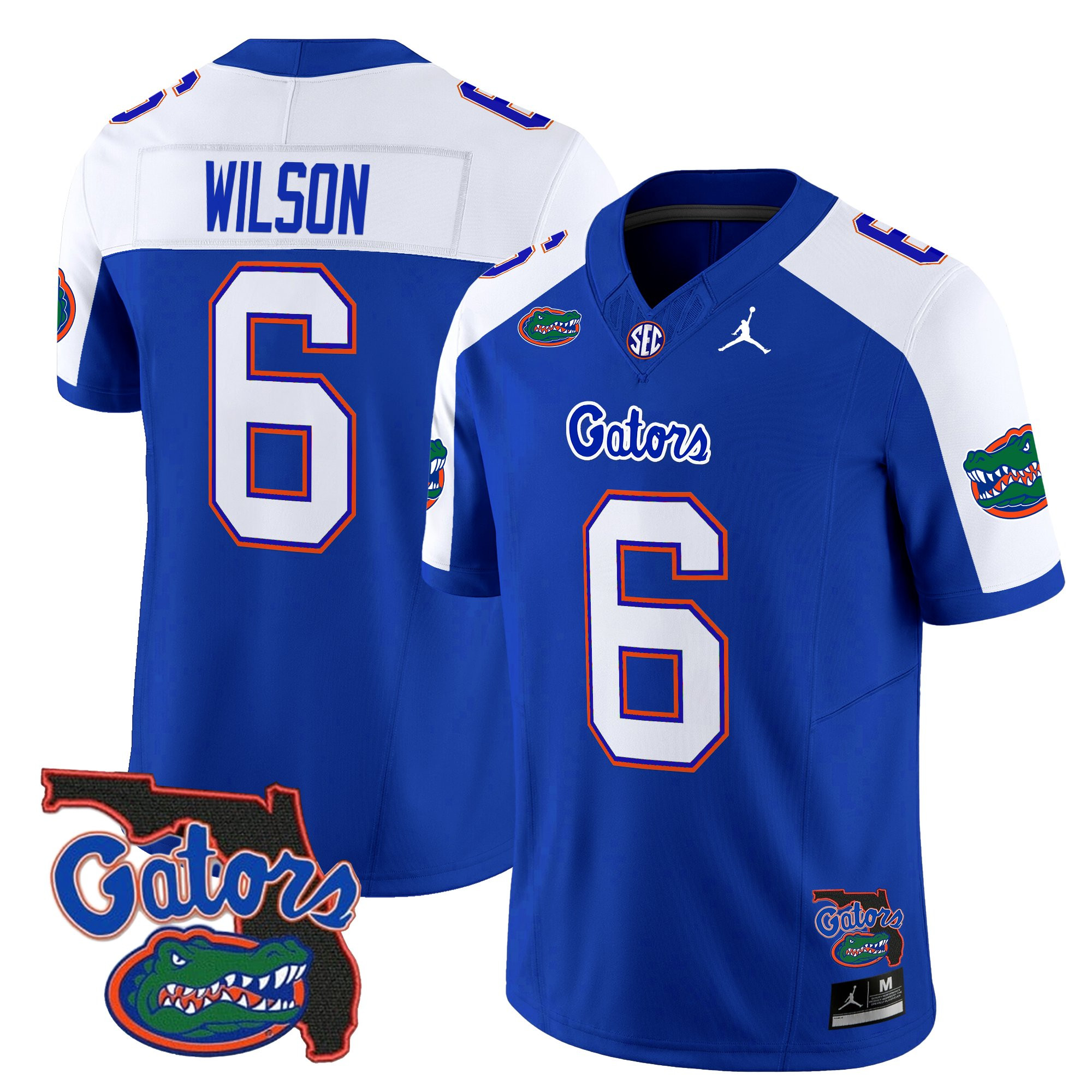 Dallas?Wilson Men's Florida Gators 2025 Florida Patch Vapor Limited Royal Alternate Jersey - All Stitched