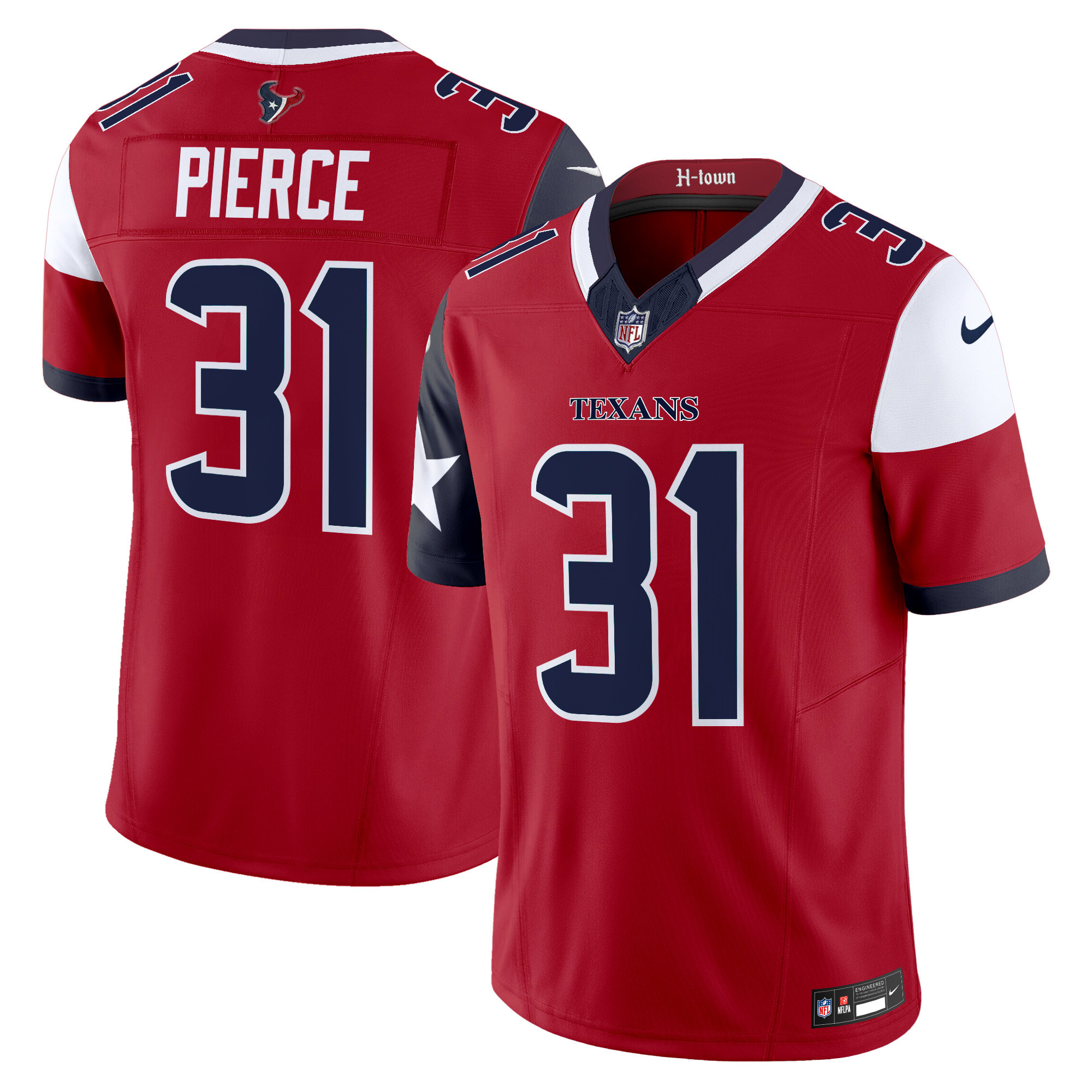 Dameon Pierce Men's Houston Texans 2024 Vapor Limited Red Jersey V5 - All Stitched