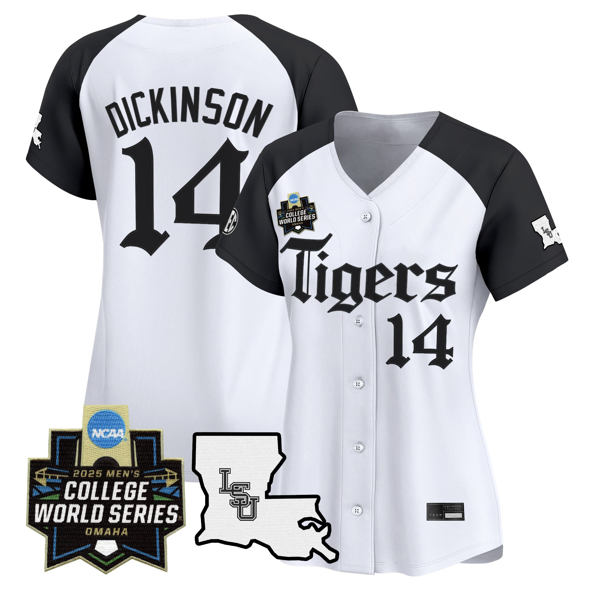 Daniel Dickinson Women's LSU Tigers 2025 World Series Gothic Geaux Edition Vapor Premier Limited Alternate Jersey - All Stitched