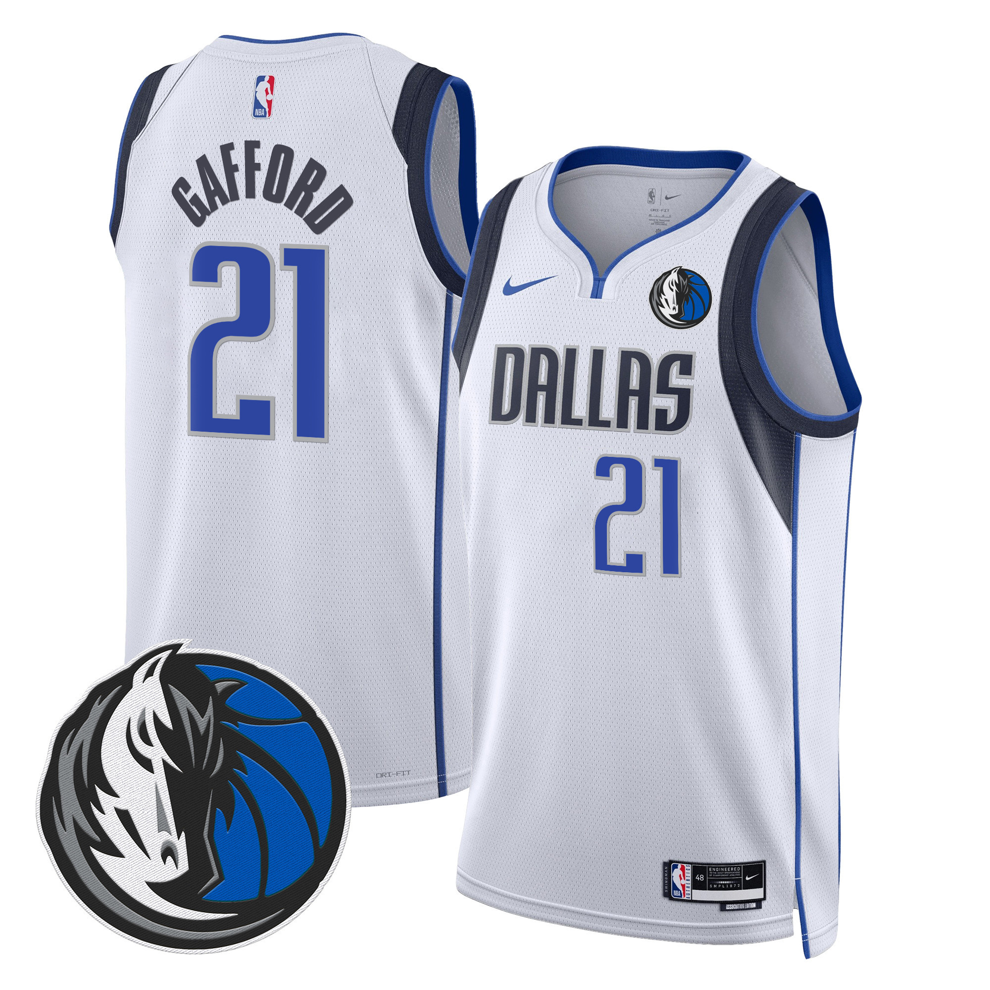 Daniel Gafford Men's Dallas Mavericks Swingman Association Jersey V2 - All Stitched