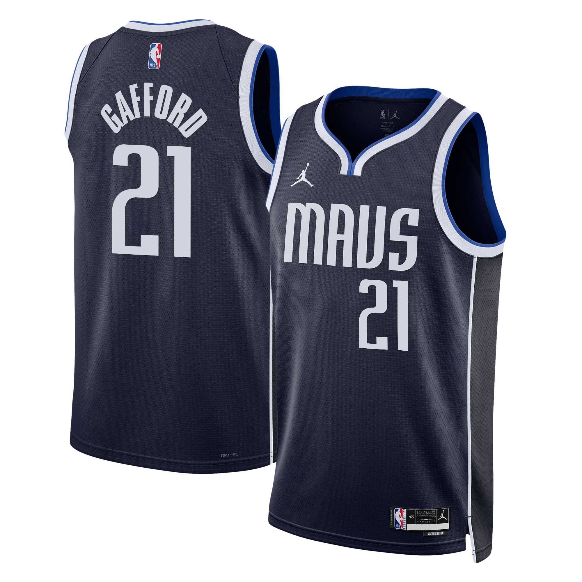 Daniel Gafford Men's Dallas Mavericks Swingman Statement Jersey - All Stitched