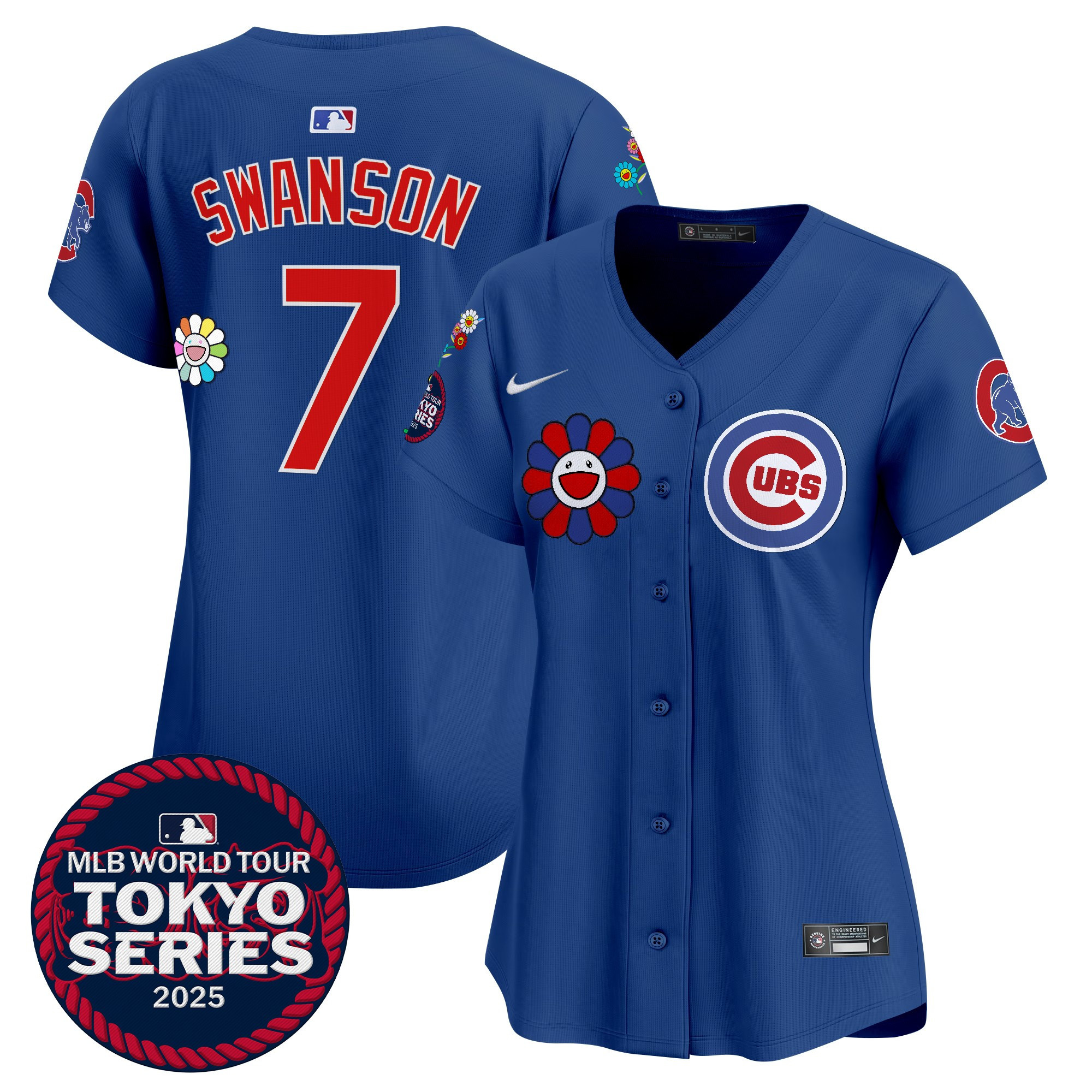 Dansby Swanson Women's Chicago Cubs Tokyo Series 2025 Vapor Premier Limited Royal Jersey - Stitched