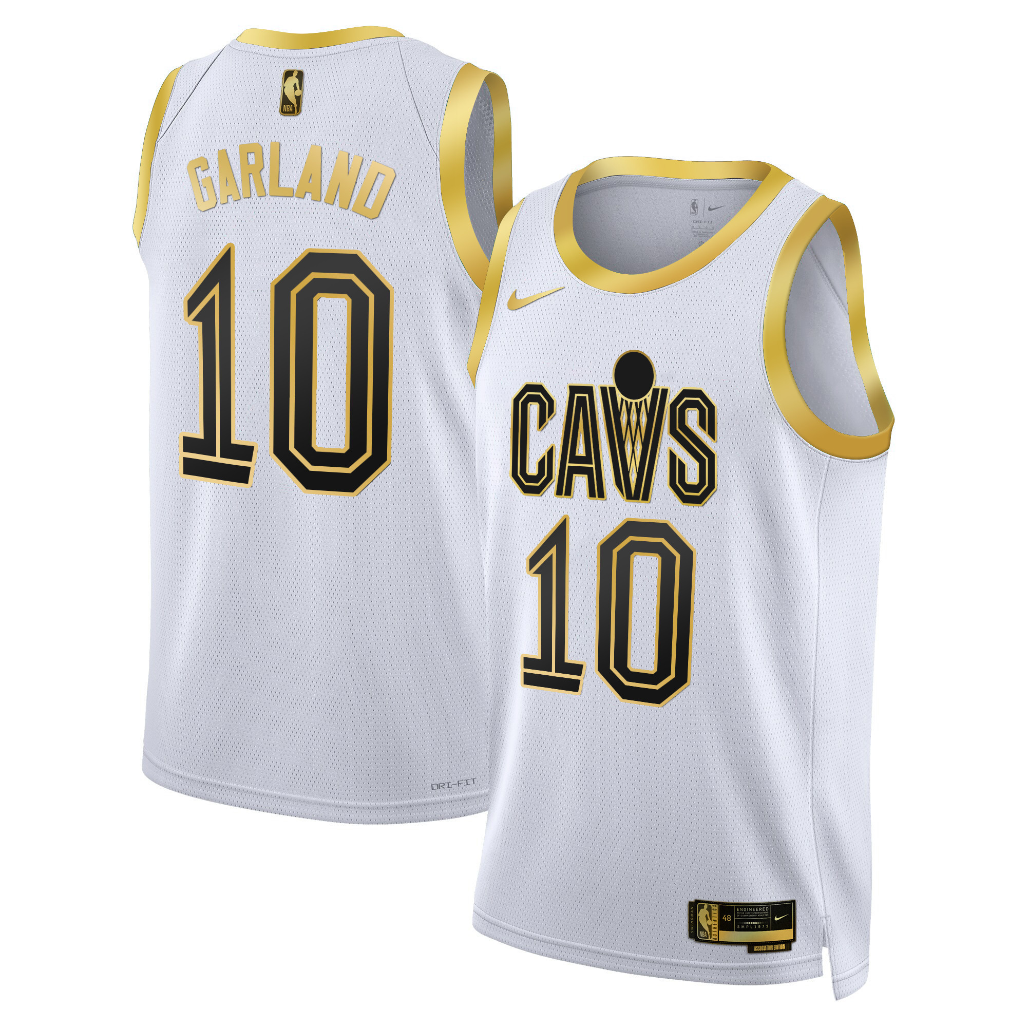 Darius Garland Men's Cleveland Cavaliers Swingman White Gold Jersey - All Stitched