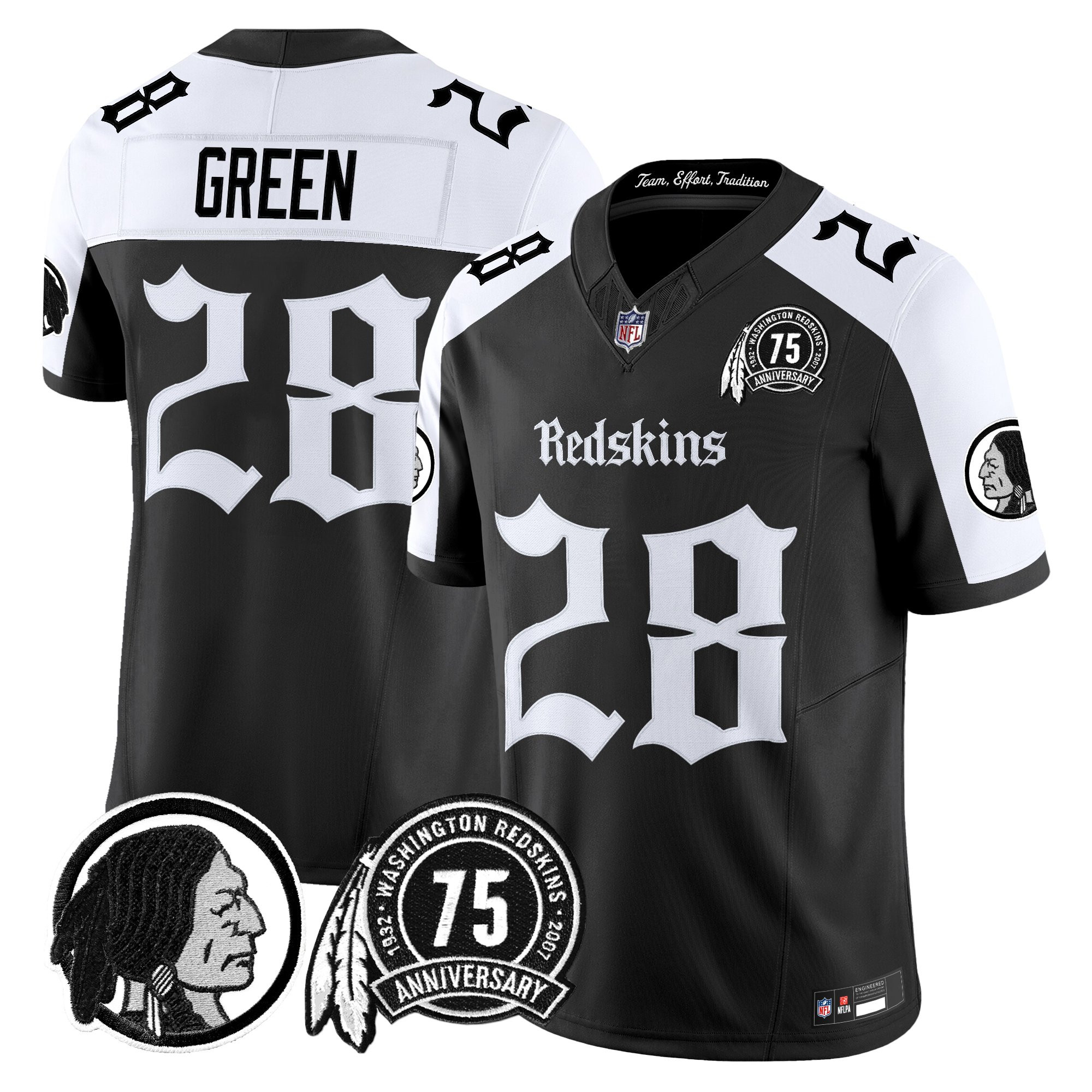Darrell Green Men's Washington Commanders Gothic Capital Edition Vapor Limited Alternate Jersey - All Stitched