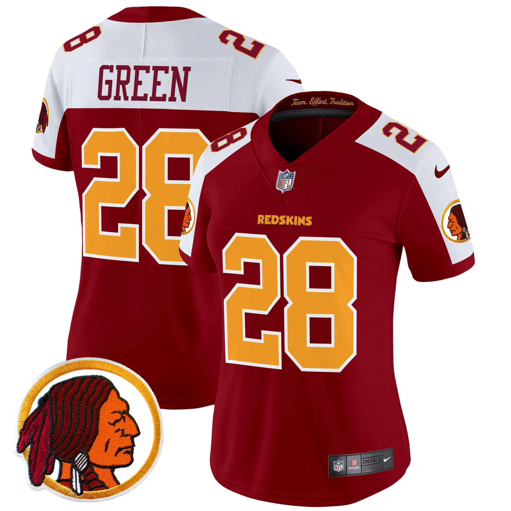 Darrell Green Women's Washington Commanders Throwback Vapor Limited Burgundy Alternate Jersey V2 - All Stitched