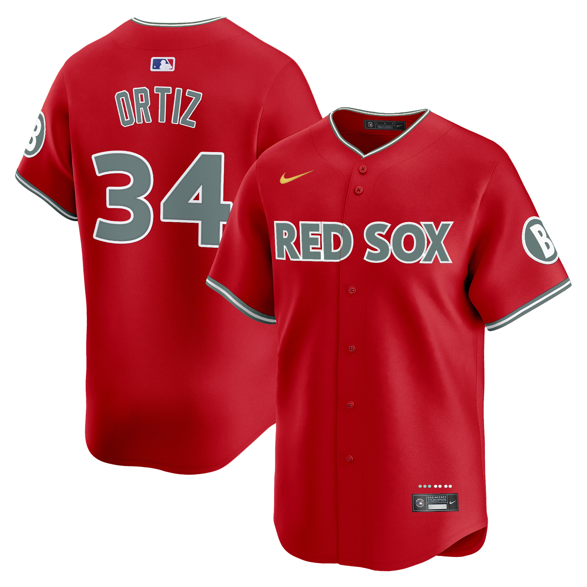 David Ortiz Men's Boston Red Sox 2025 City Connect Vapor Premier Limited Red Jersey - All Stitched