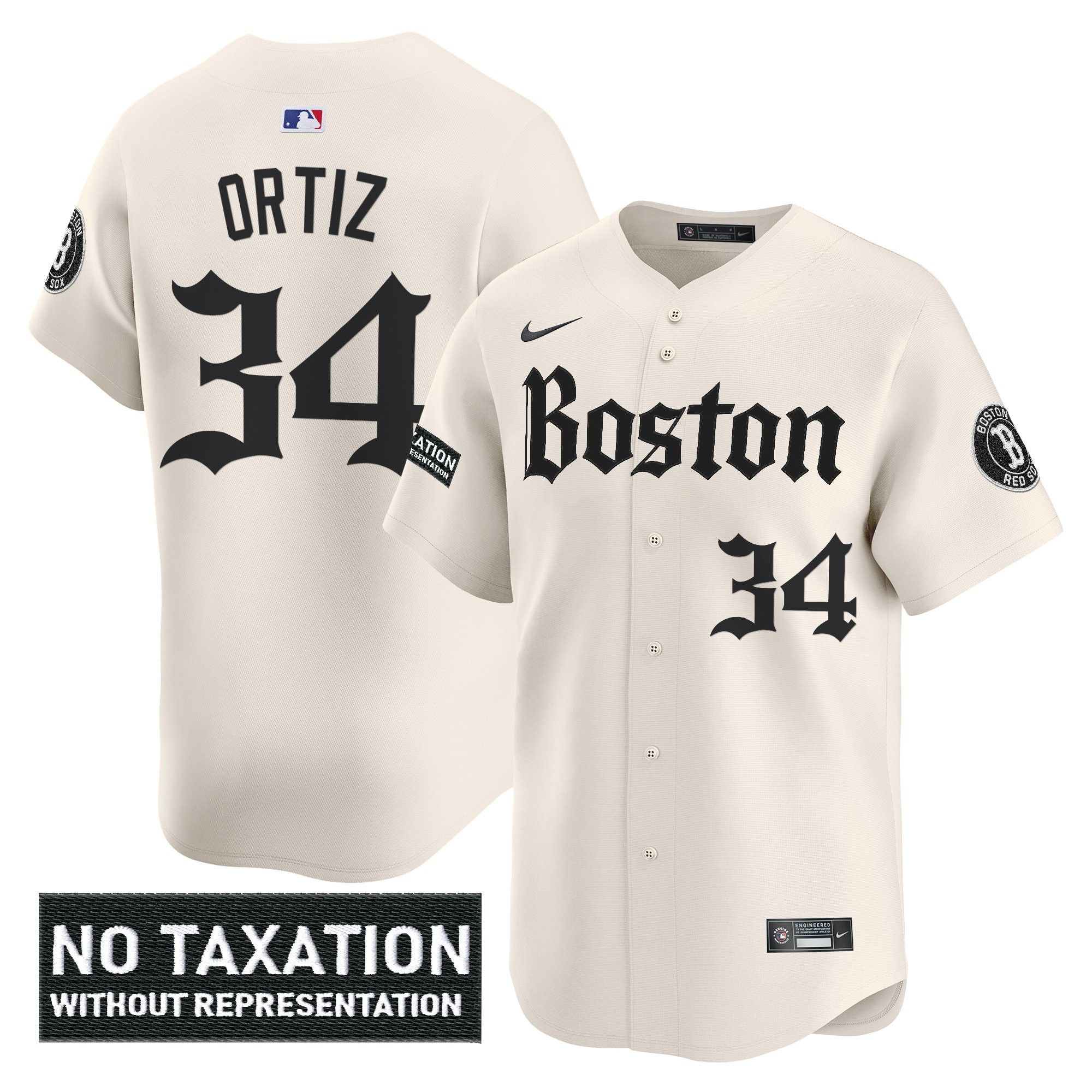 David Ortiz Men's Boston Red Sox Retro Newspaper Edition Vapor Premier Limited Retro Newspaper Jersey - All Stitched