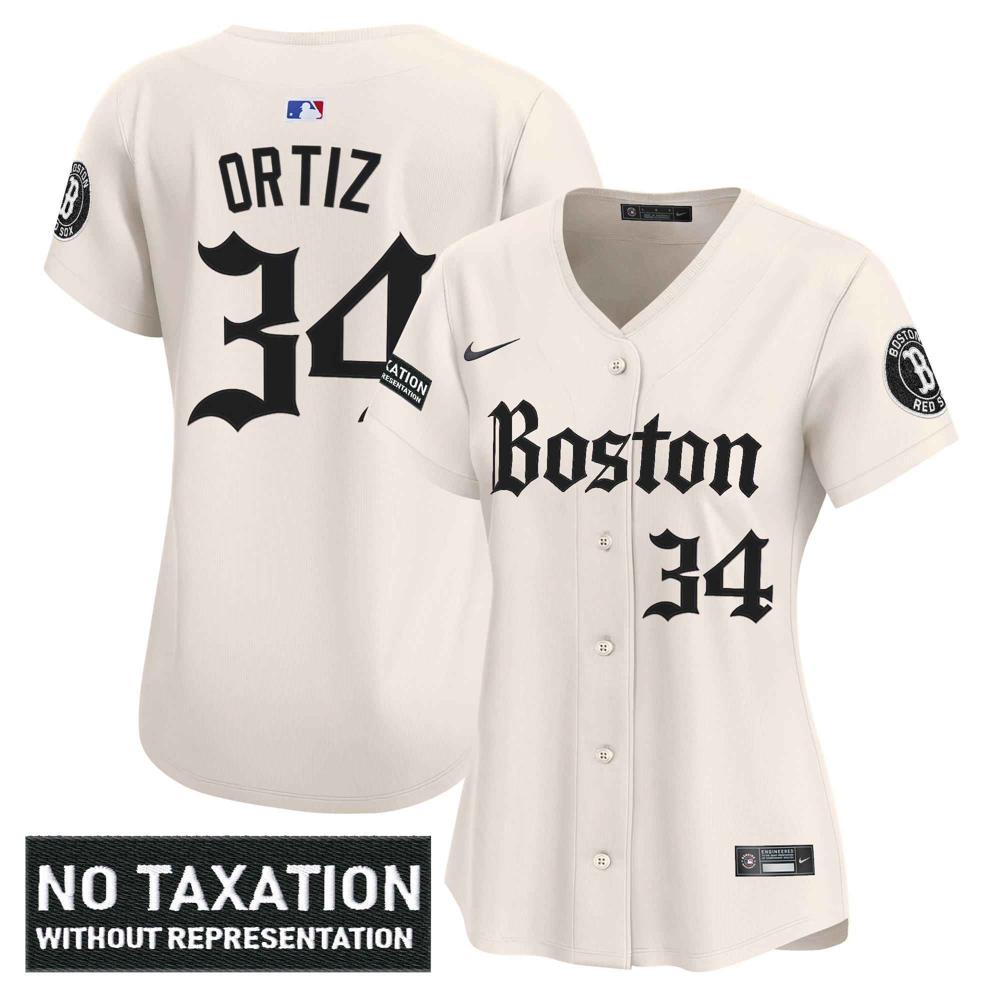 David Ortiz Women's Boston Red Sox Retro Newspaper Edition Vapor Premier Limited Retro Newspaper Jersey - All Stitched