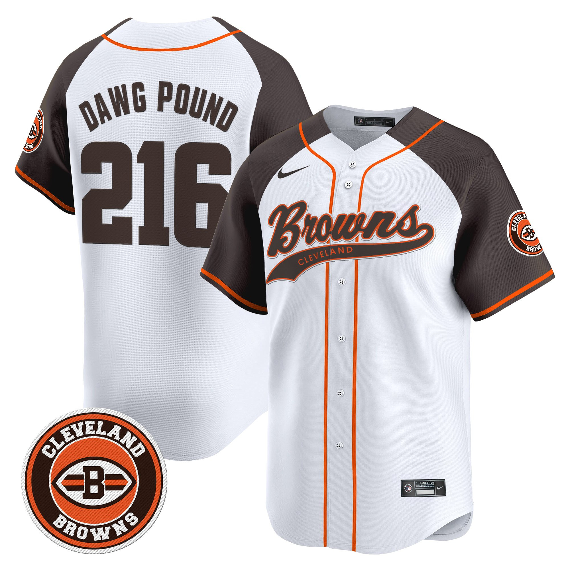 Dawg Pound 216 Men's Cleveland Browns 2025 Vapor Premier Limited Alternate Jersey - All Stitched