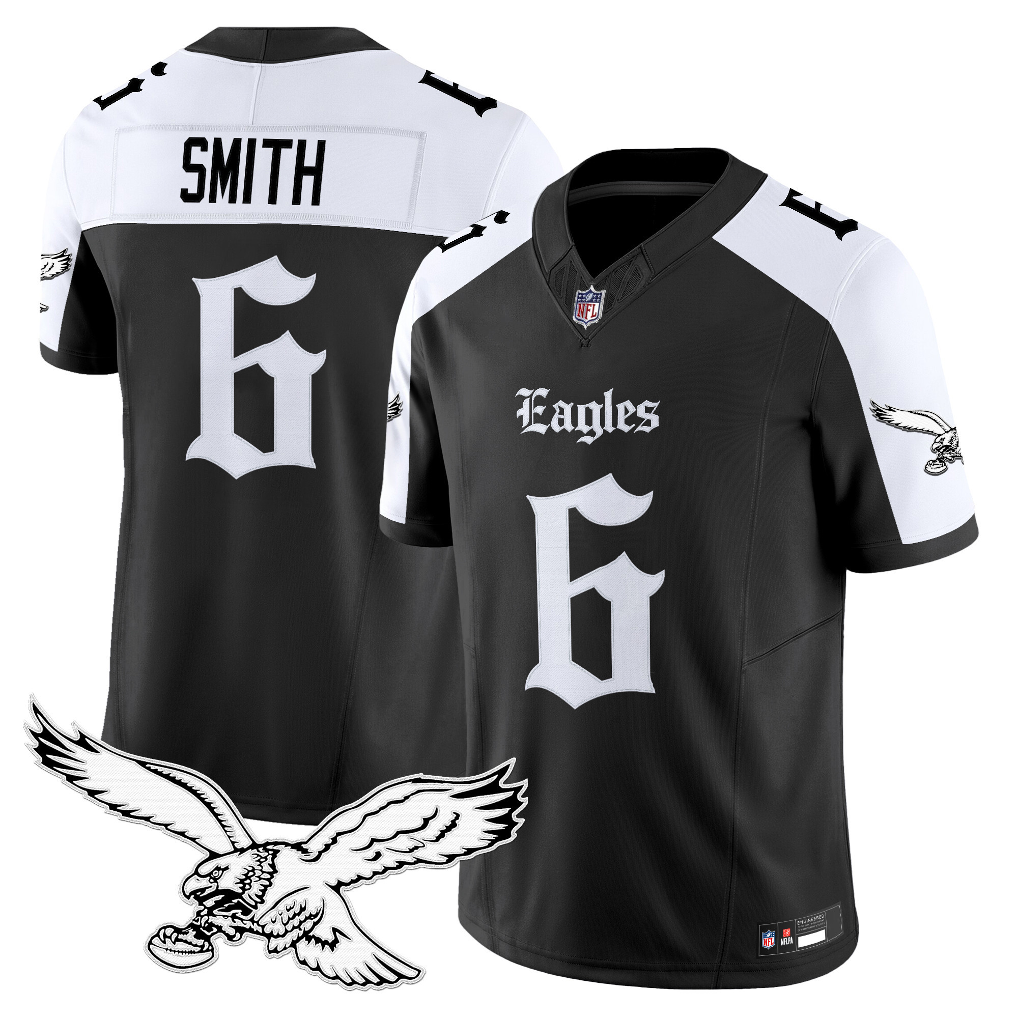 DeVonta Smith Men's Philadelphia Eagles Gothic Philly Edition Vapor Limited Alternate Jersey - All Stitched