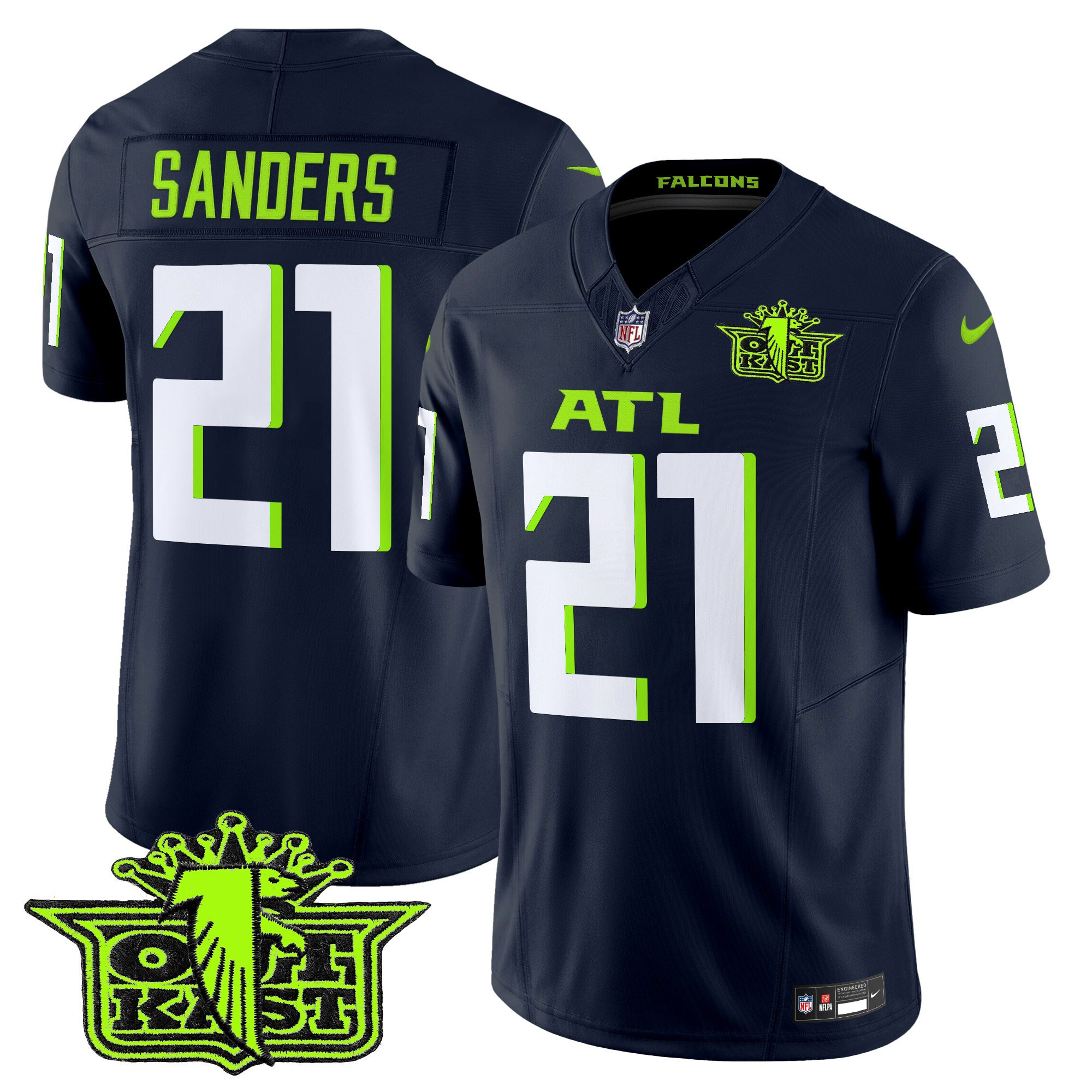 Deion Sanders Men's Outkast x Atlanta Falcons 2025 Atliens Vapor Limited Atliens Jersey - All Stitched