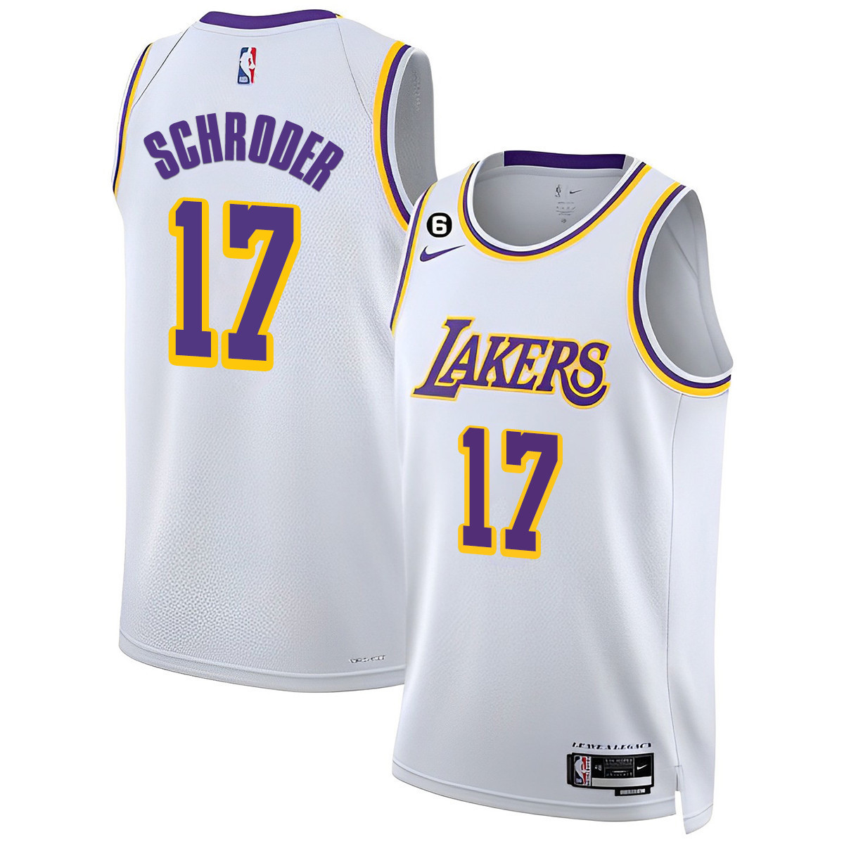 Dennis Schroder Men's Los Angeles Lakers 2023 Association Jersey Collection - All Stitched
