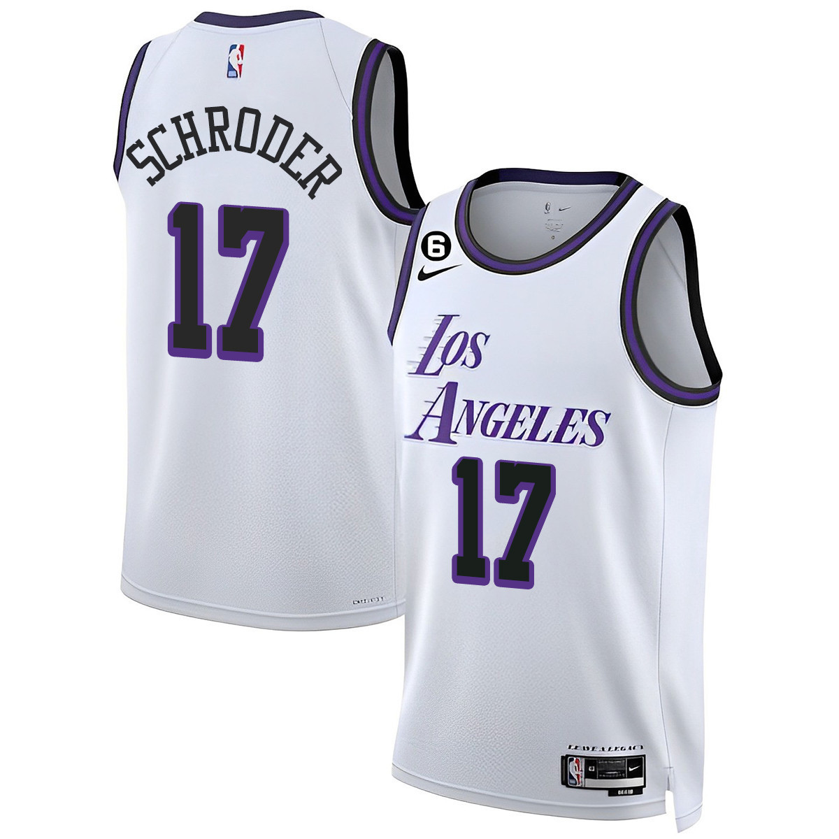 Dennis Schroder Men's Los Angeles Lakers 2023 City Jersey Collection - All Stitched